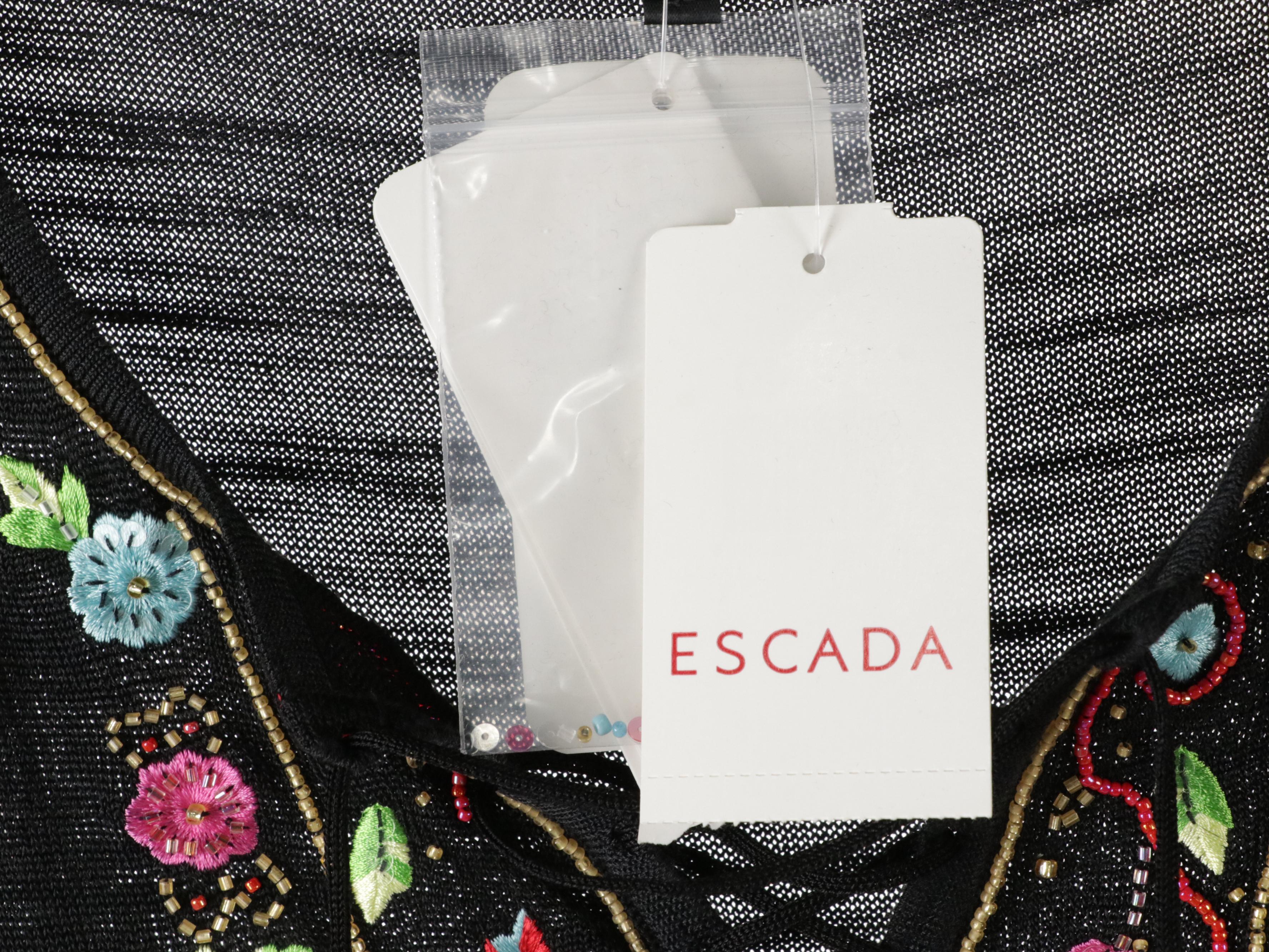 Escada Embellished and Shirred Sweater Knit Tops and Jersey Polo Shirt