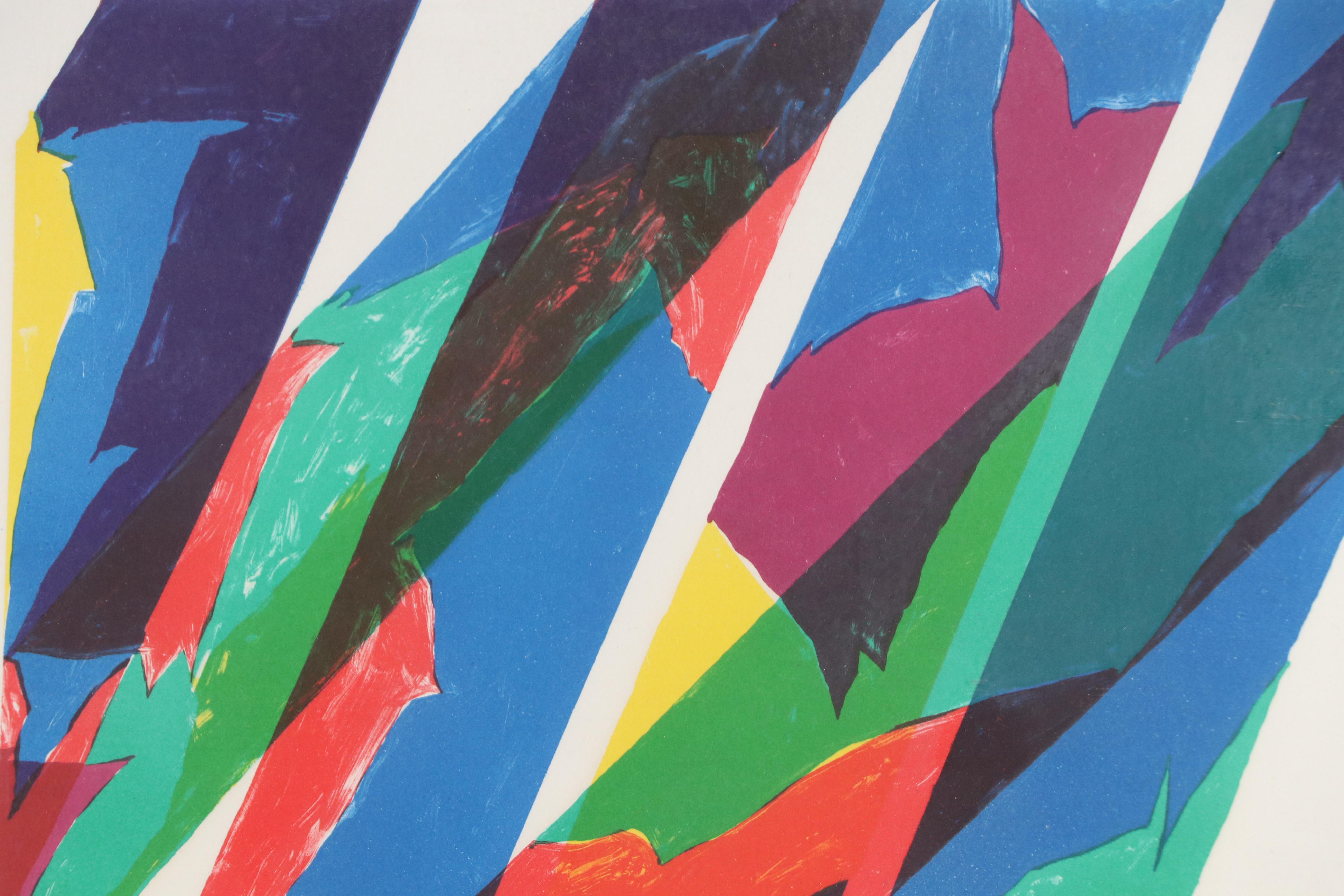 Piero Dorazio Lithograph of Colorful Abstraction, 1970