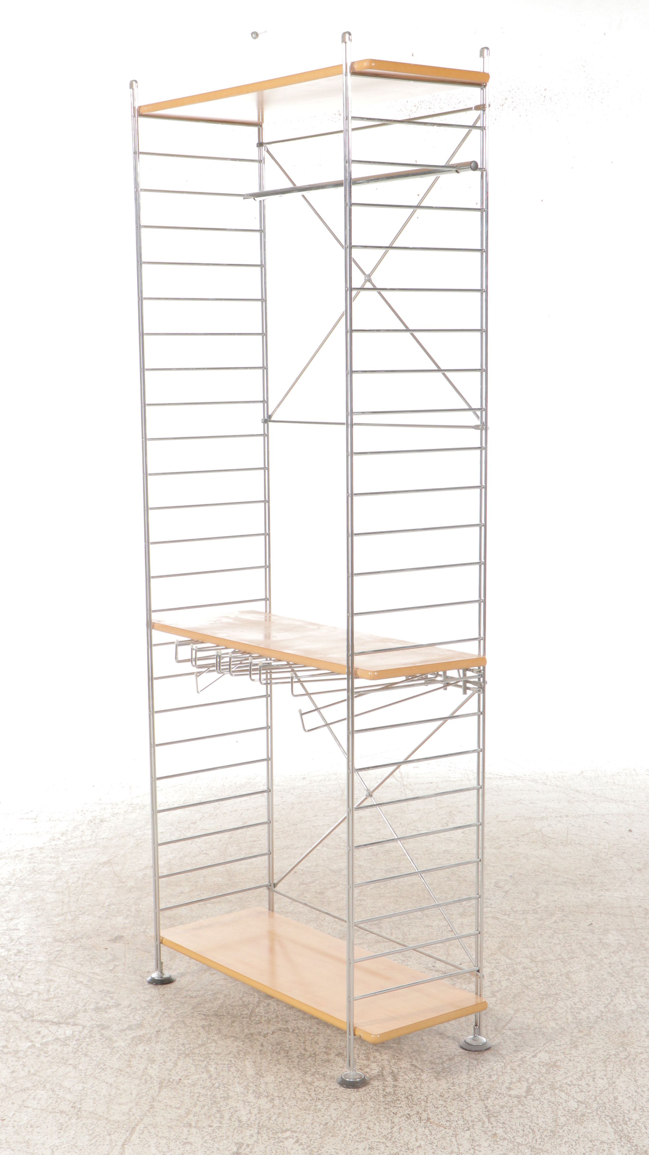 Chrome and Maple Suit Rack