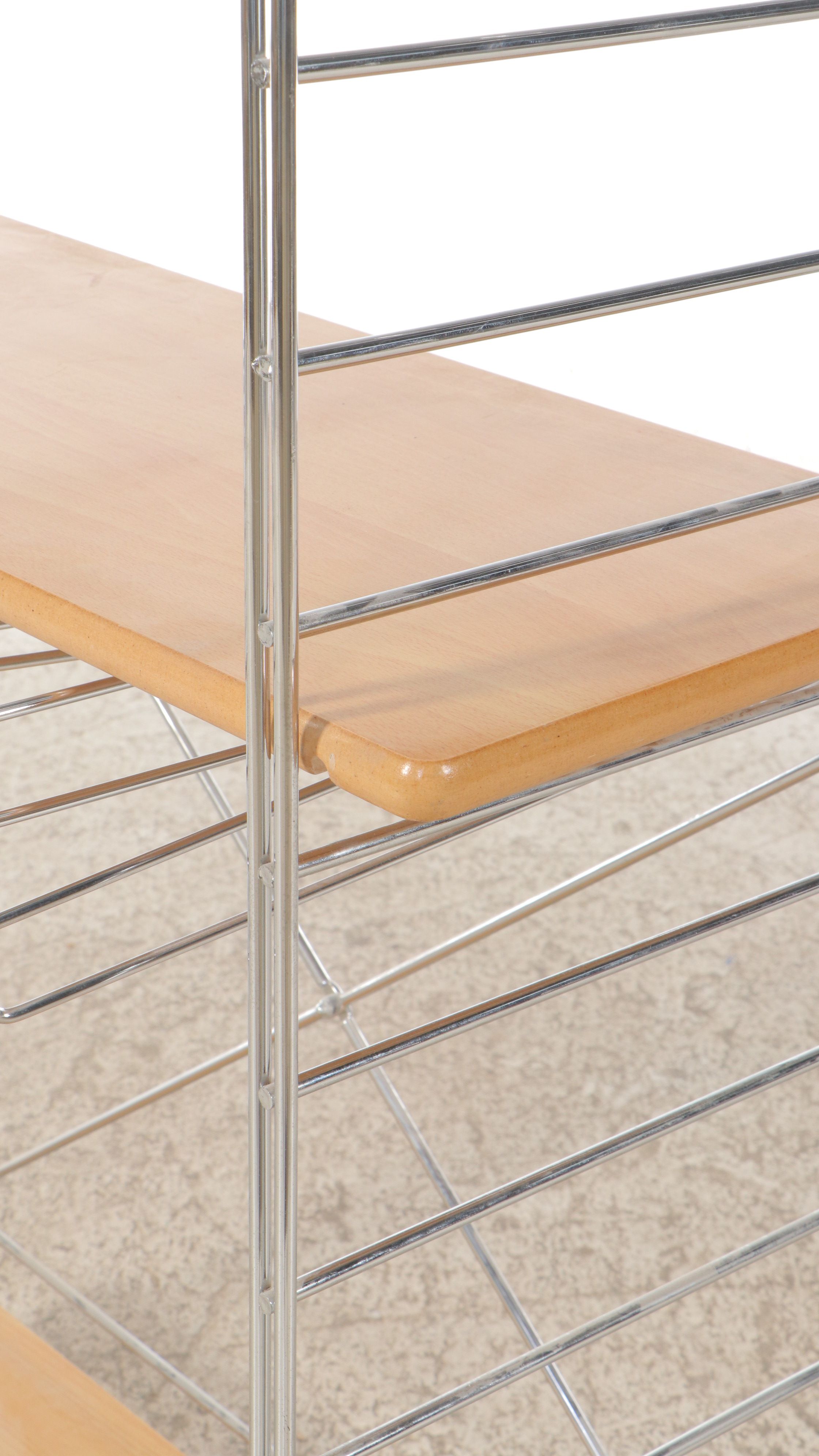 Chrome and Maple Suit Rack