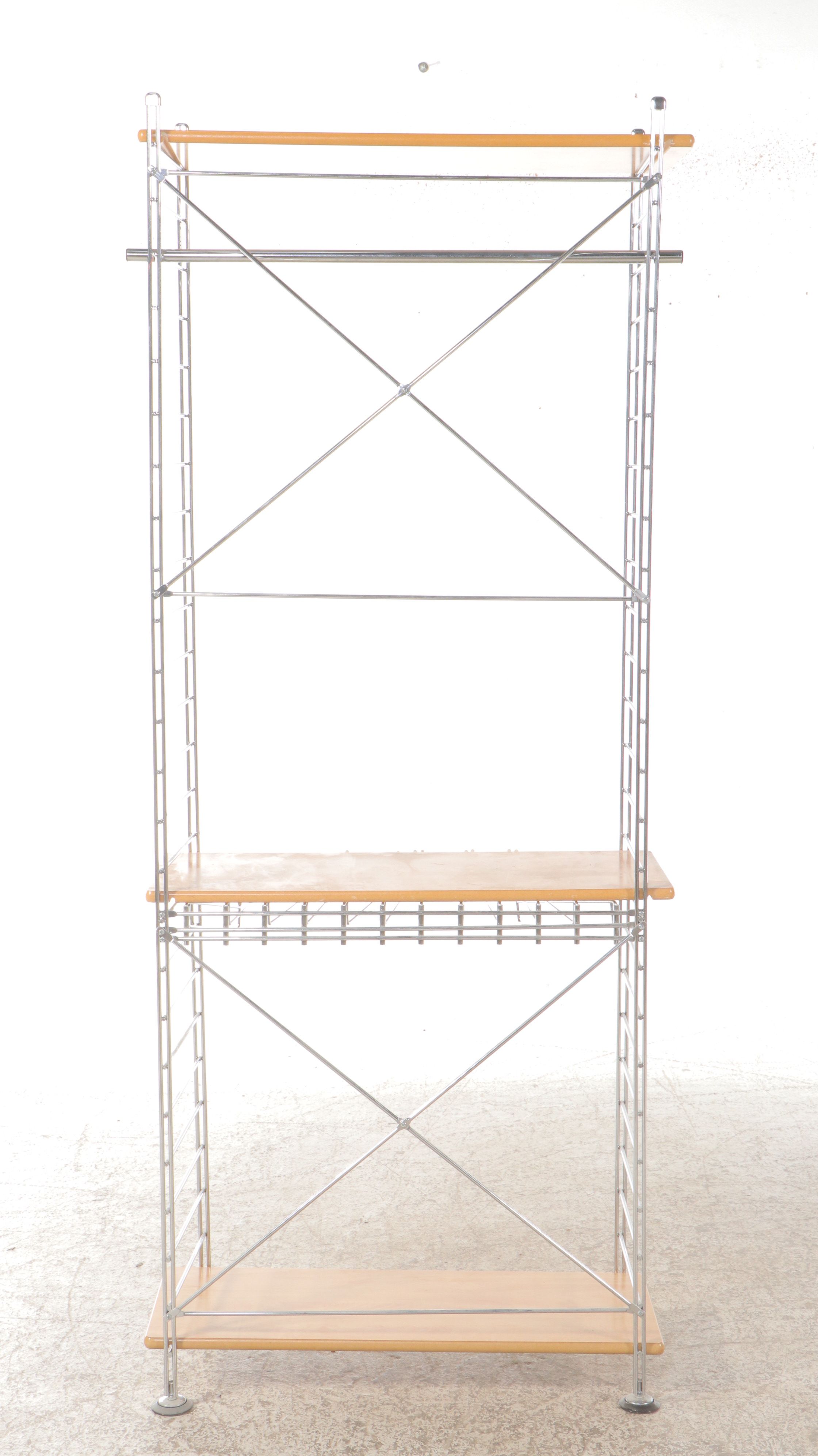 Chrome and Maple Suit Rack