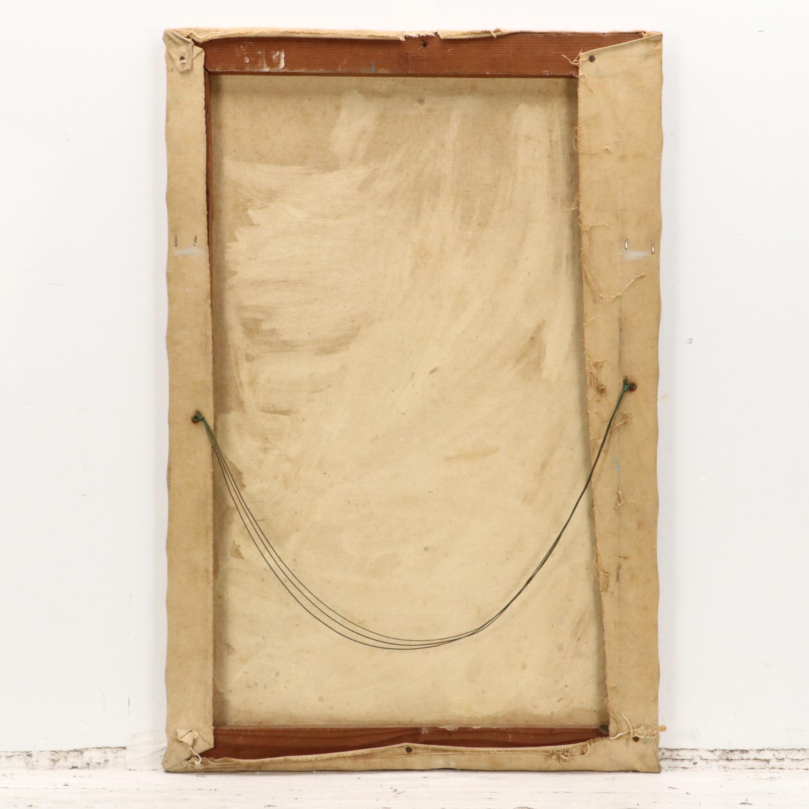 T. Wheatley Stylized Oil Painting of Floral Still Life, 20th Century