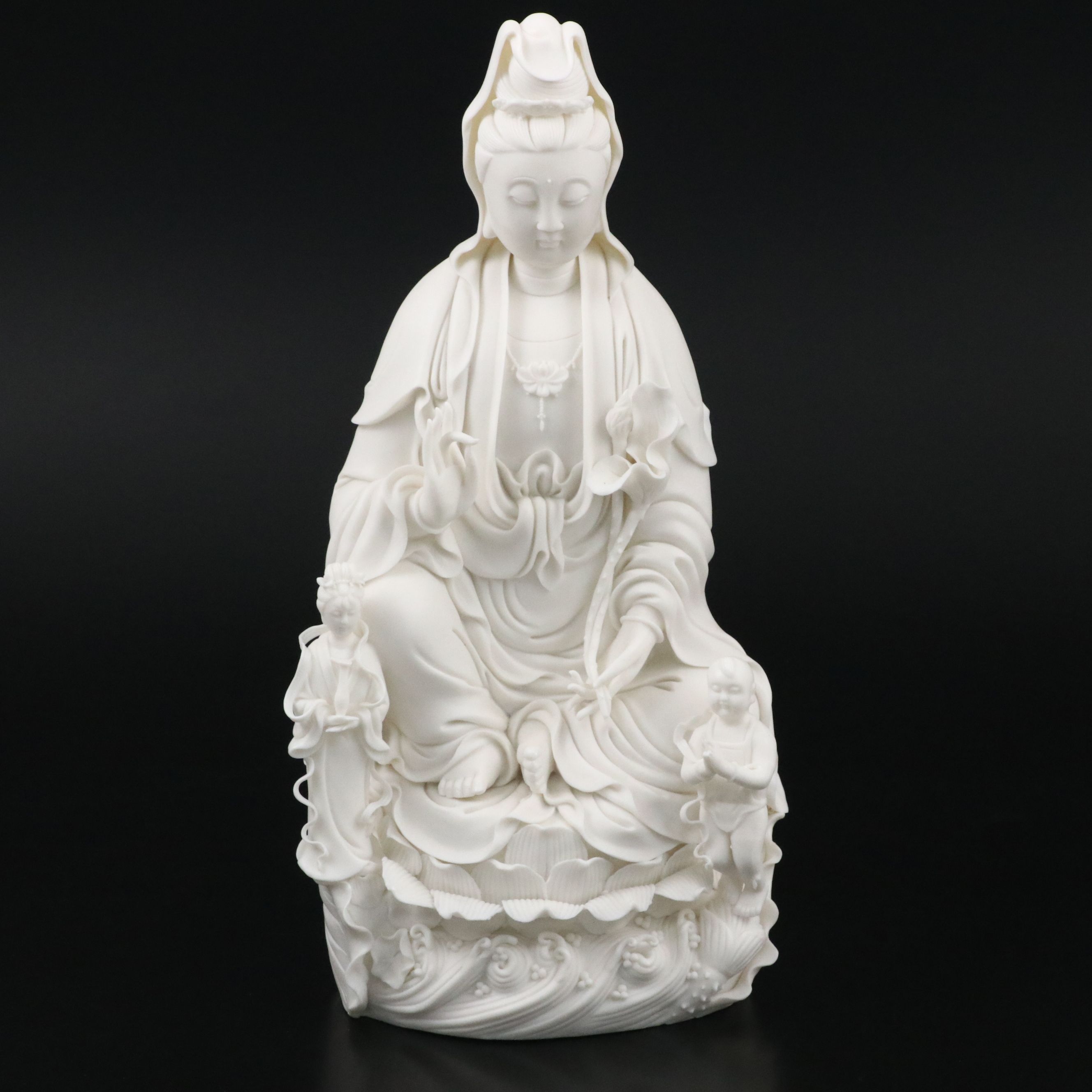 Chinese Guanyin Bisque Porcelain Figure