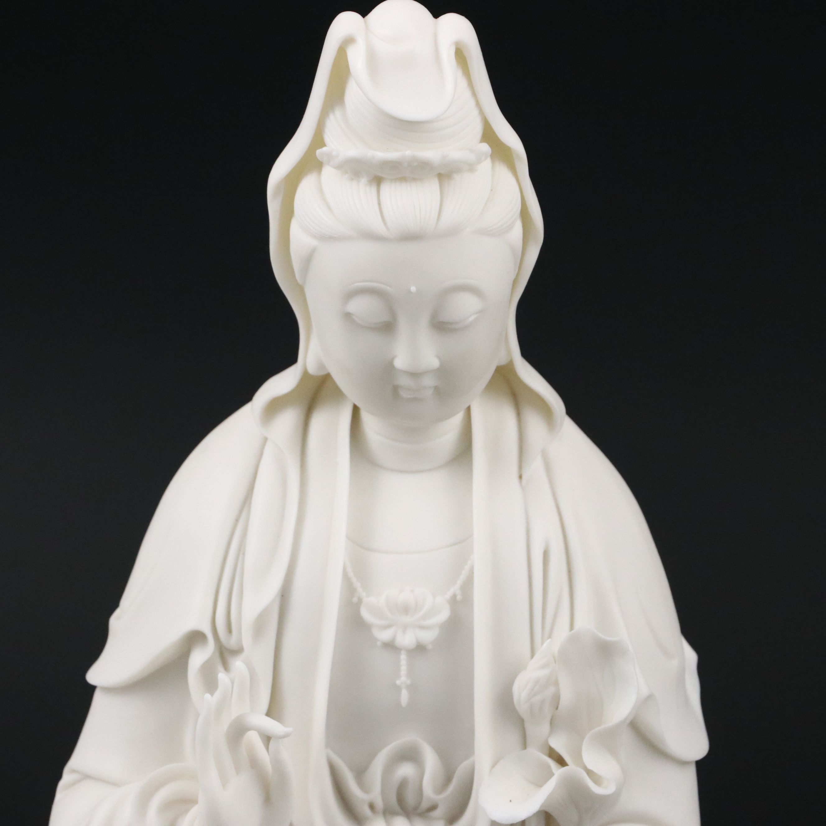 Chinese Guanyin Bisque Porcelain Figure