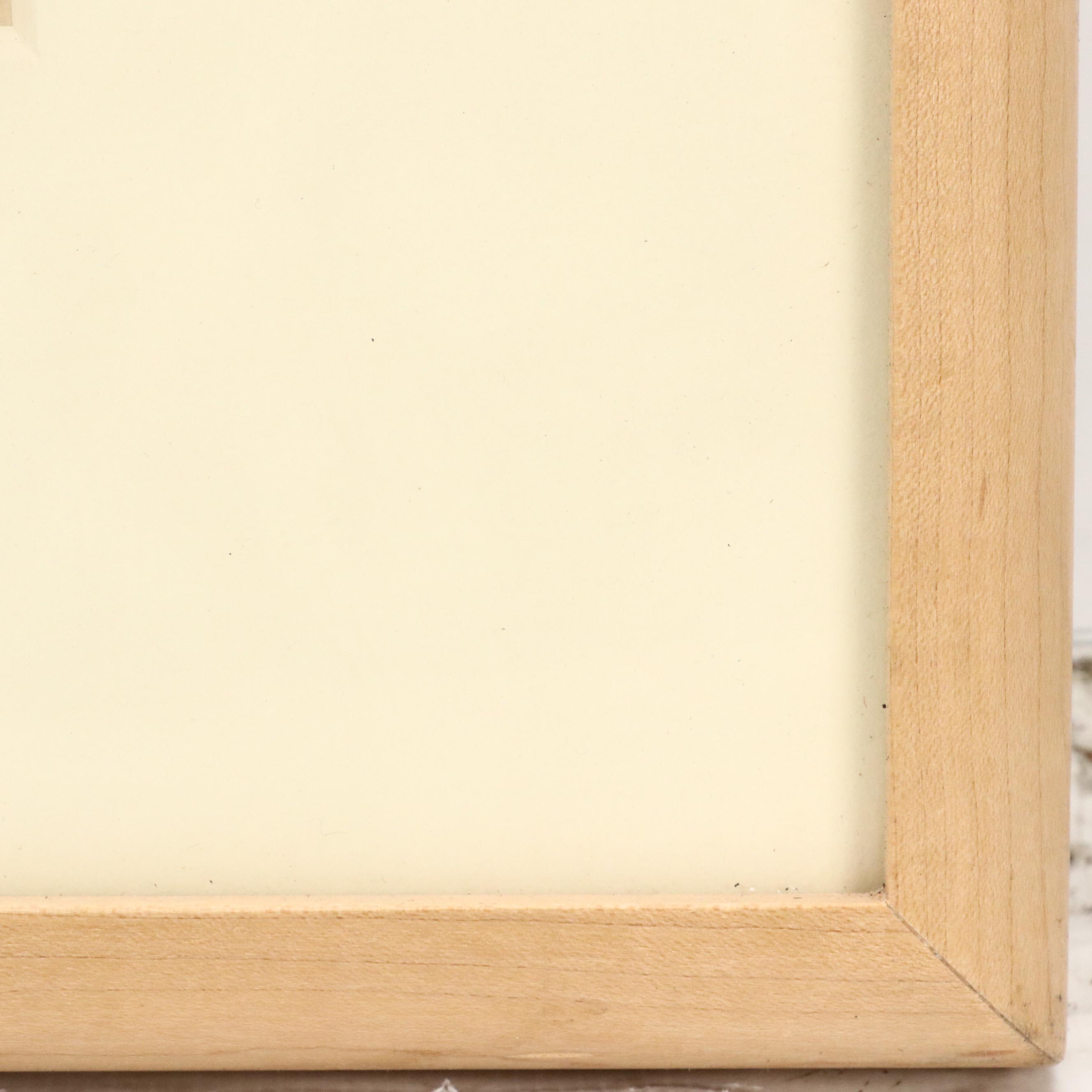 William Gaskin Landscape Watercolor Painting of Snowy Mountain Peak, 1933