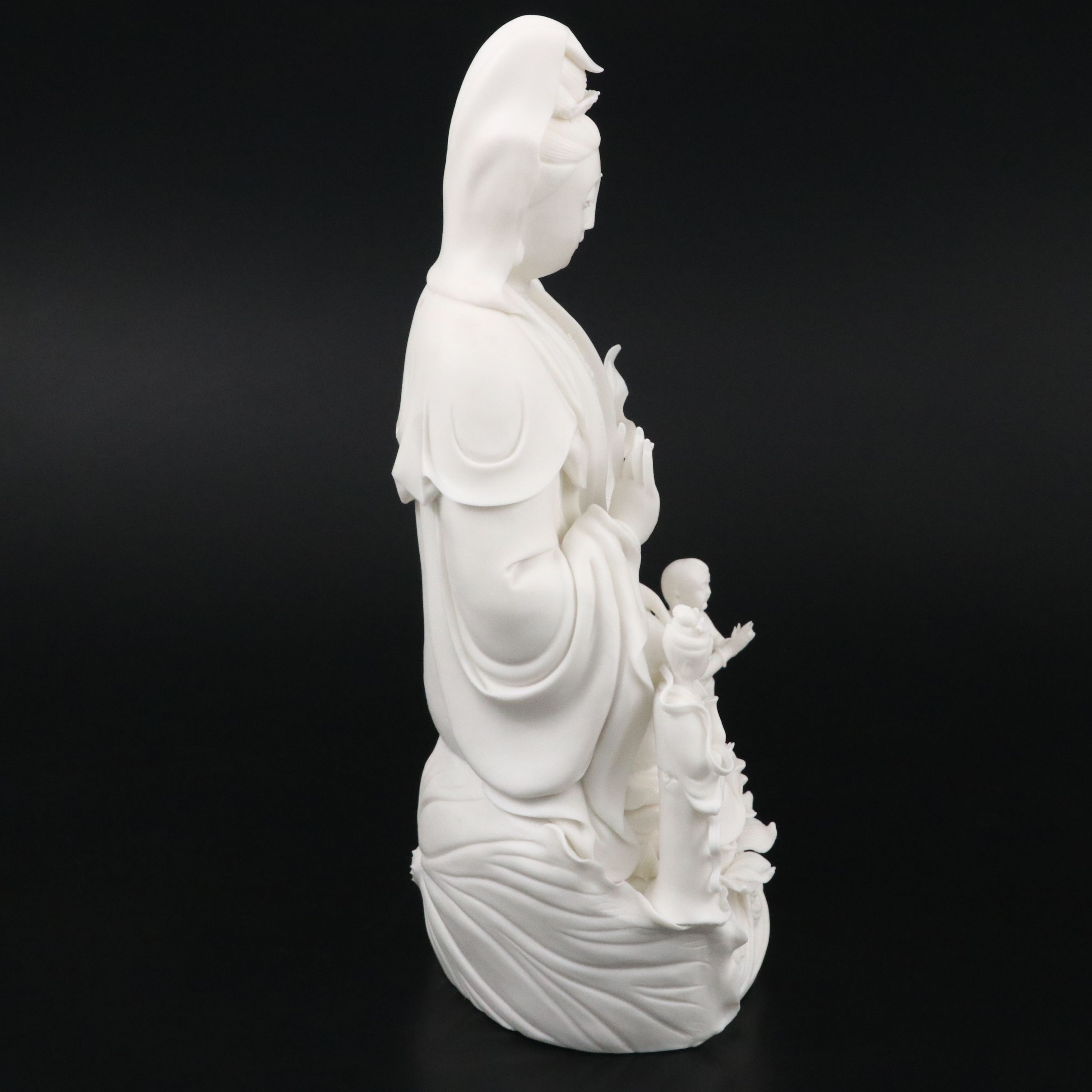 Chinese Guanyin Bisque Porcelain Figure
