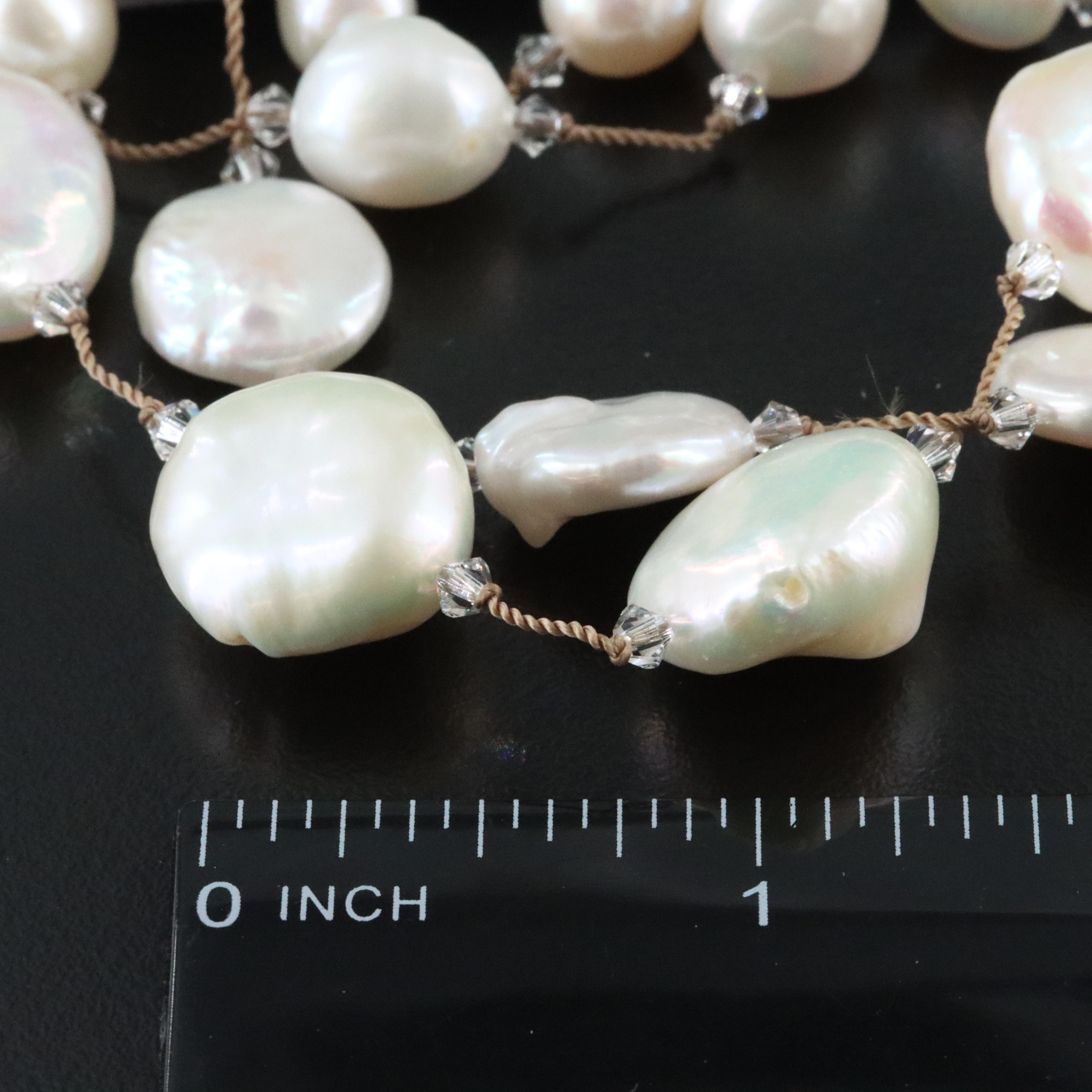 Margo Morrison Sterling Pearl Tiered Necklace