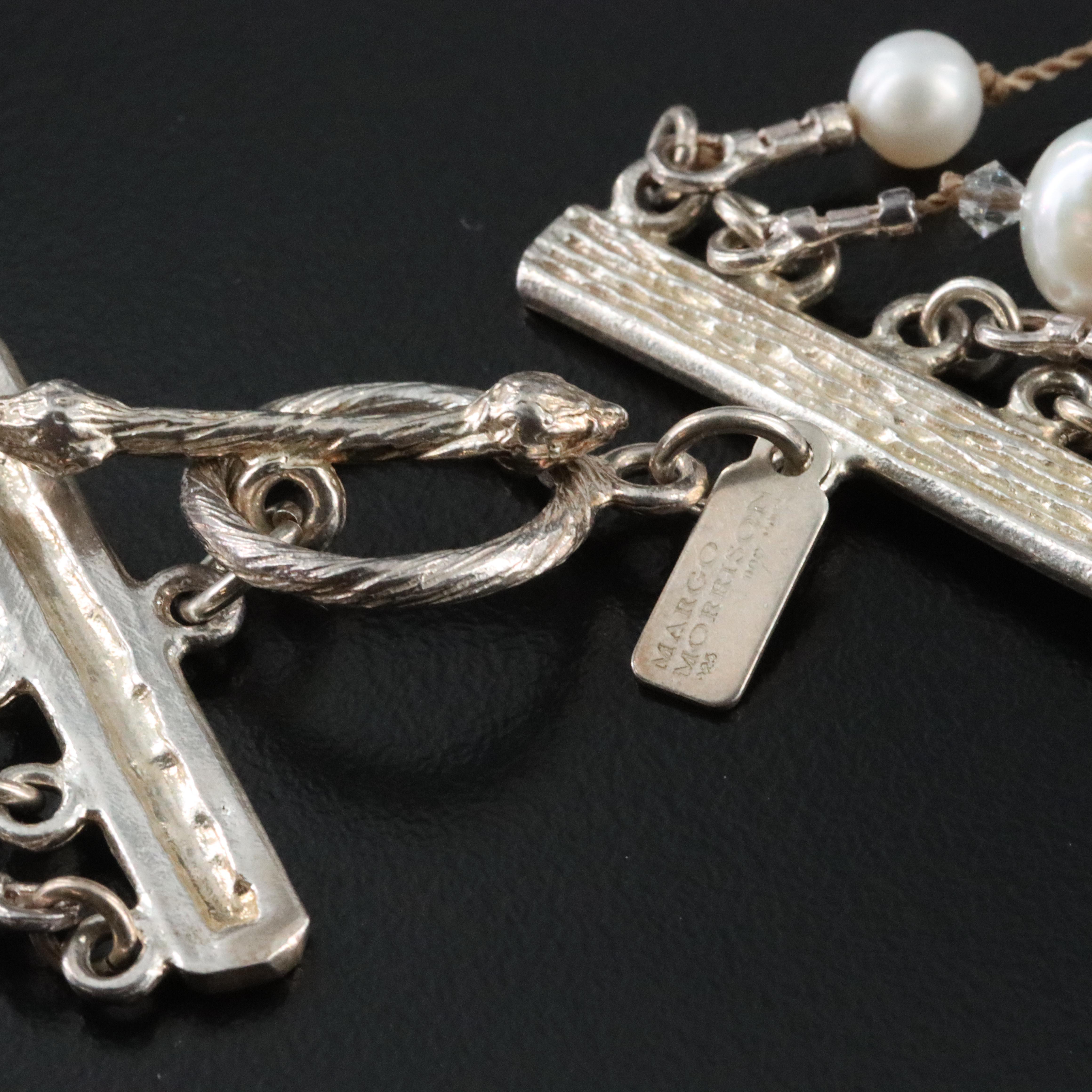 Margo Morrison Sterling Pearl Tiered Necklace