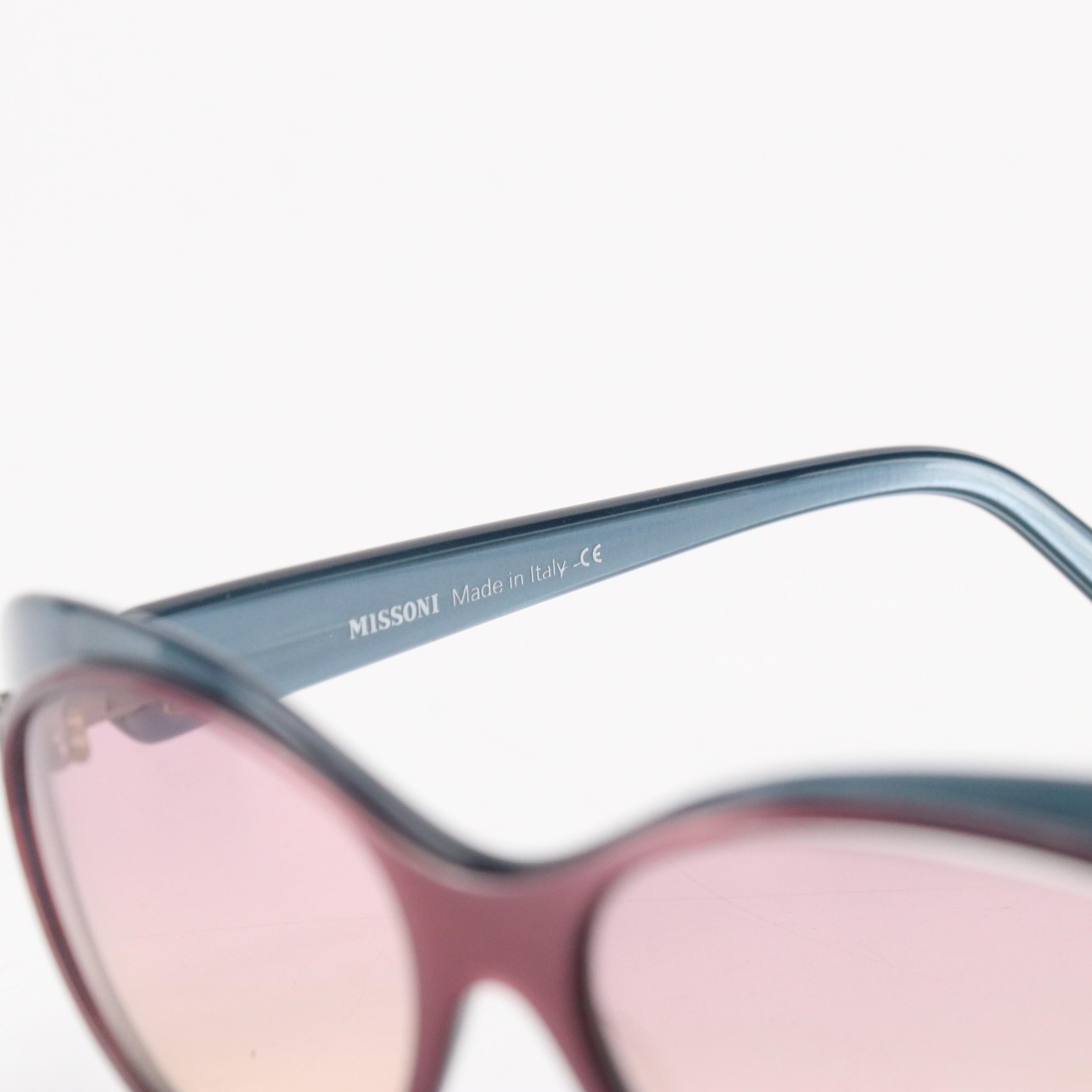 Missoni 0106 045 Vintage Blue and Violet Oval Sunglasses