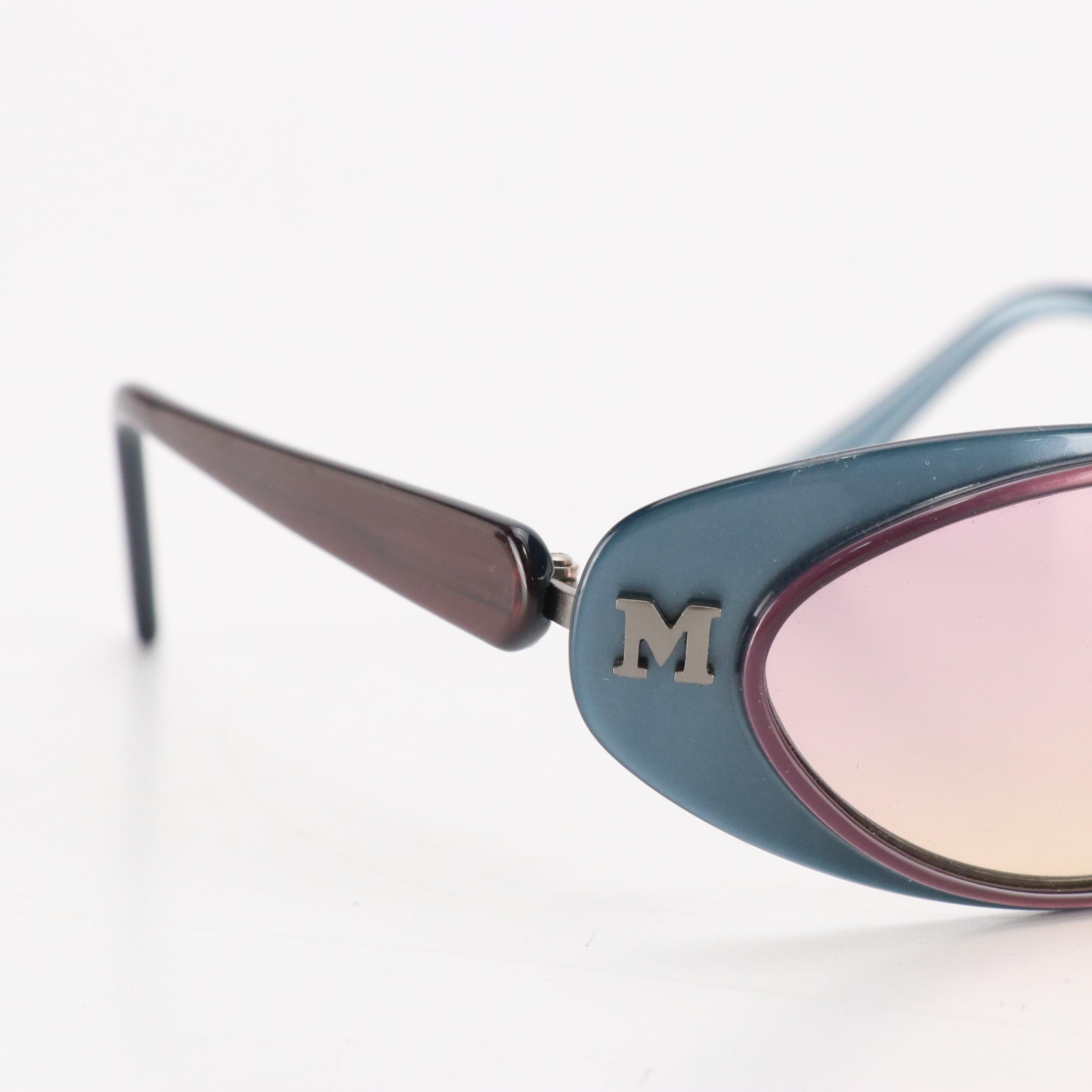 Missoni 0106 045 Vintage Blue and Violet Oval Sunglasses