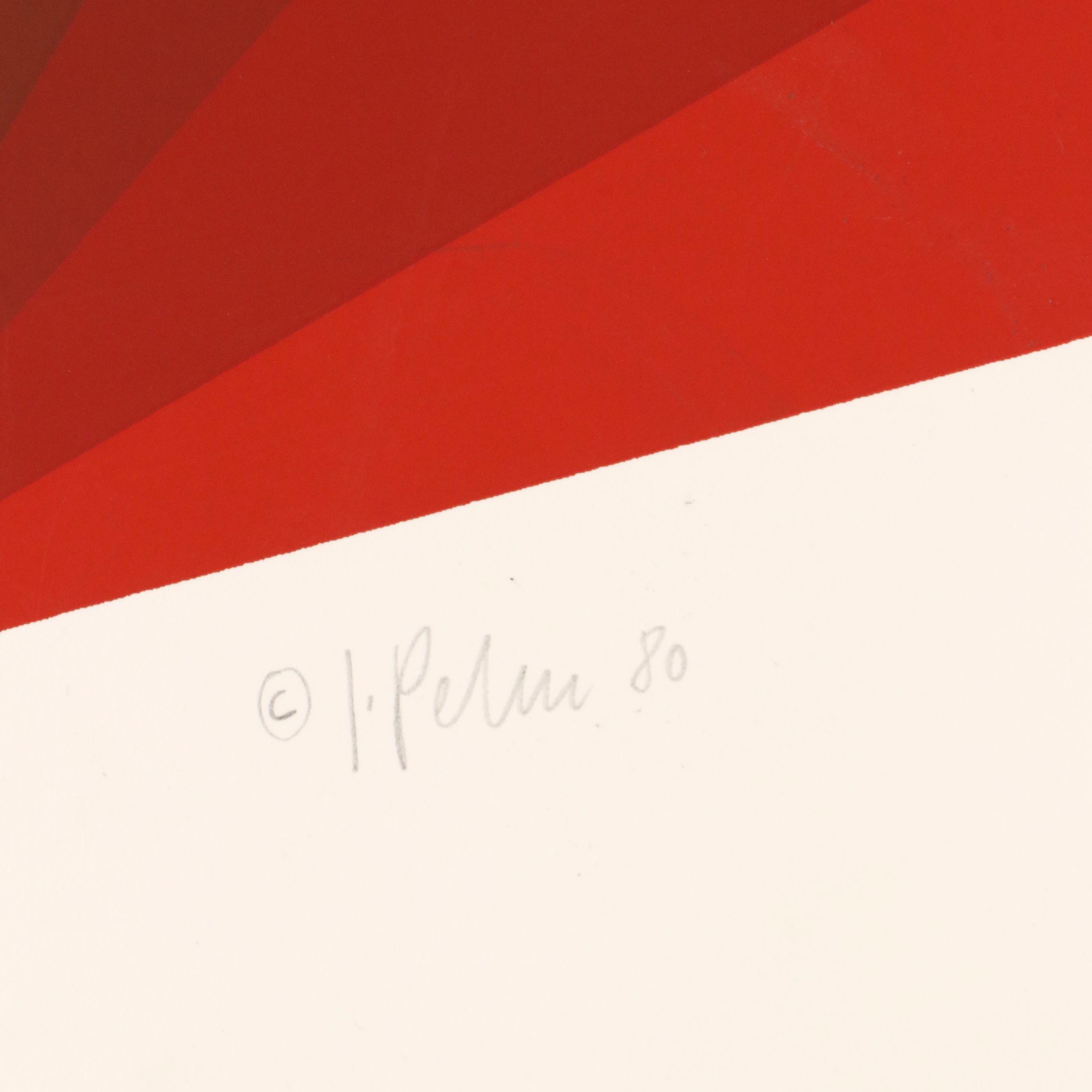 Jürgen Peters Op Art Serigraph, 1980