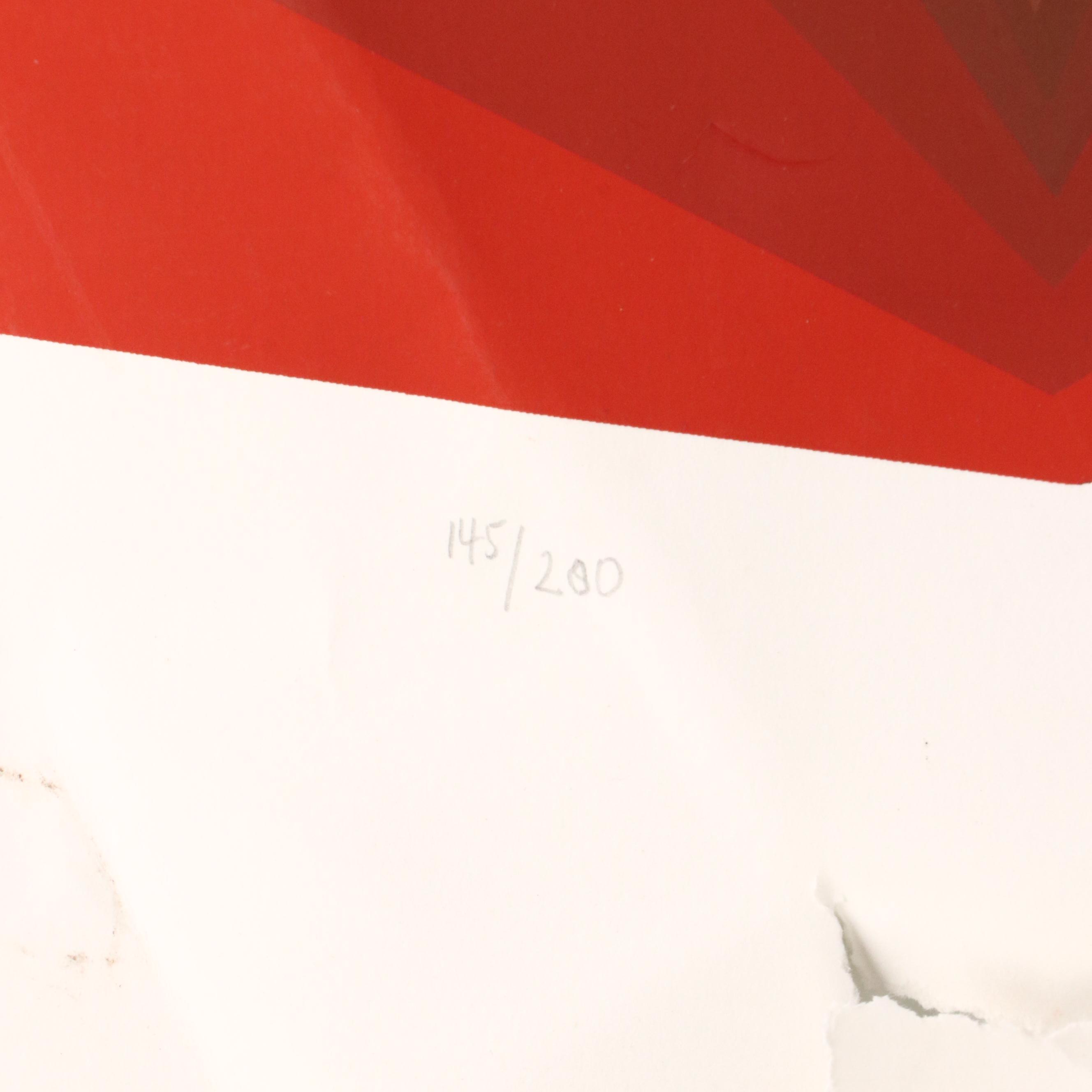 Jürgen Peters Op Art Serigraph, 1980