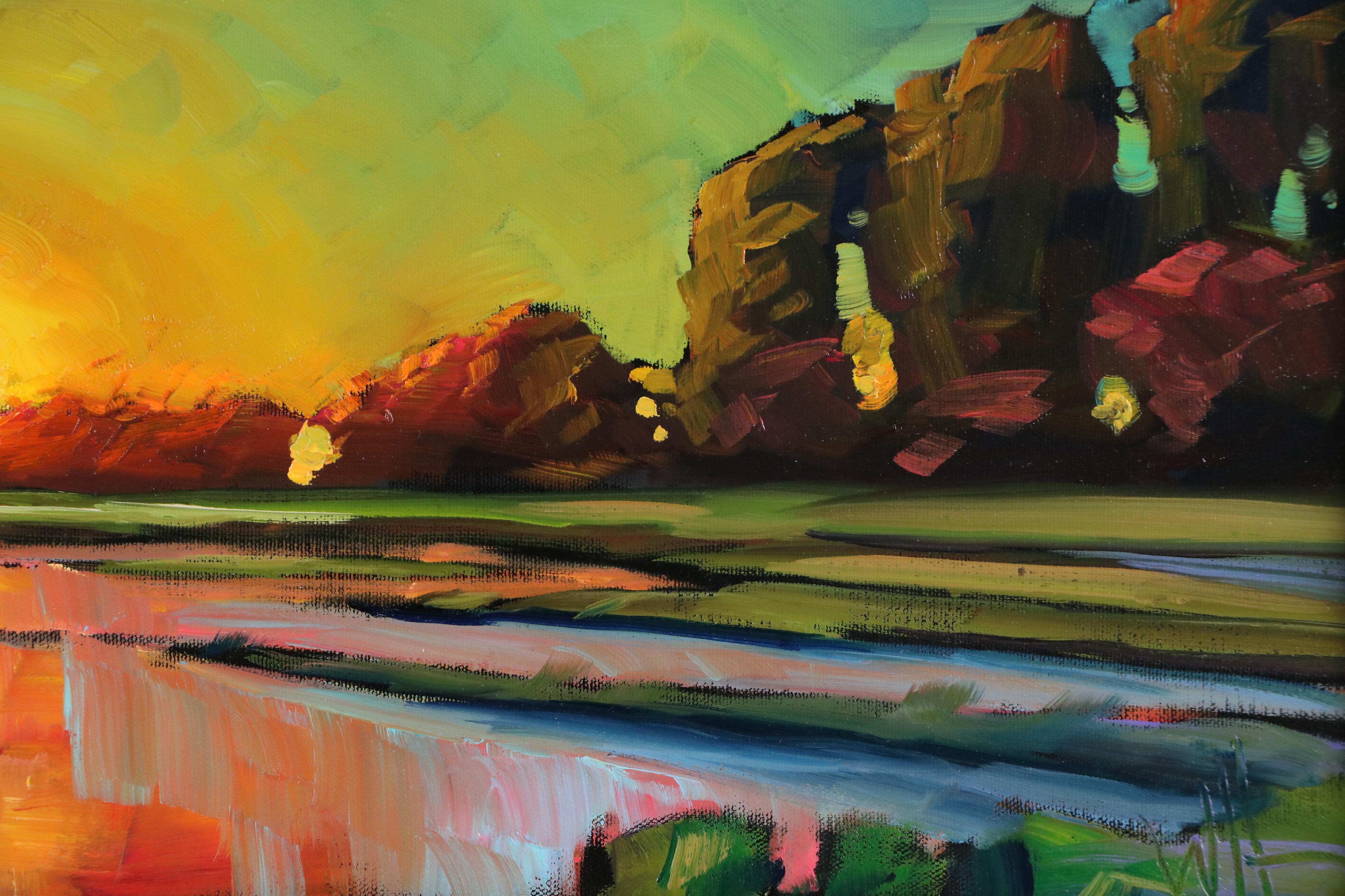 William Hawkins Sunset Landscape Oil Painting, 2025