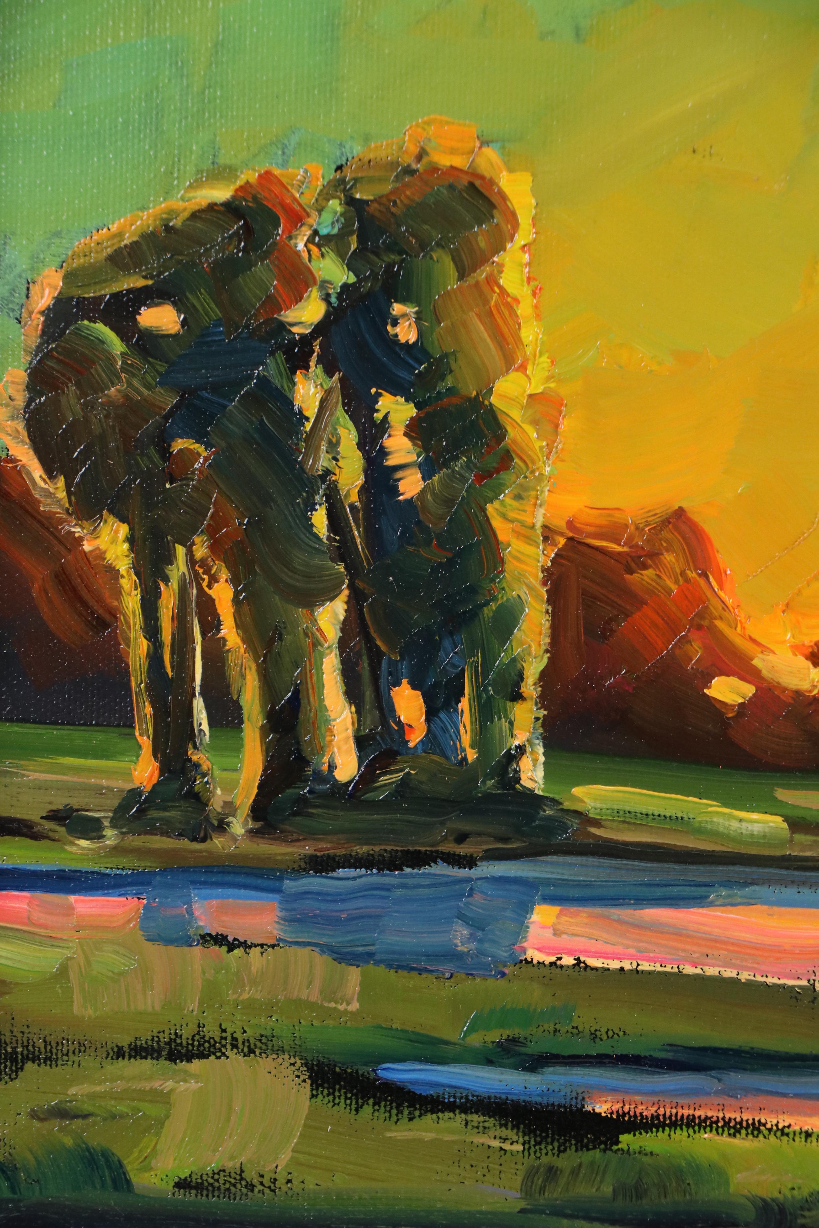 William Hawkins Sunset Landscape Oil Painting, 2025