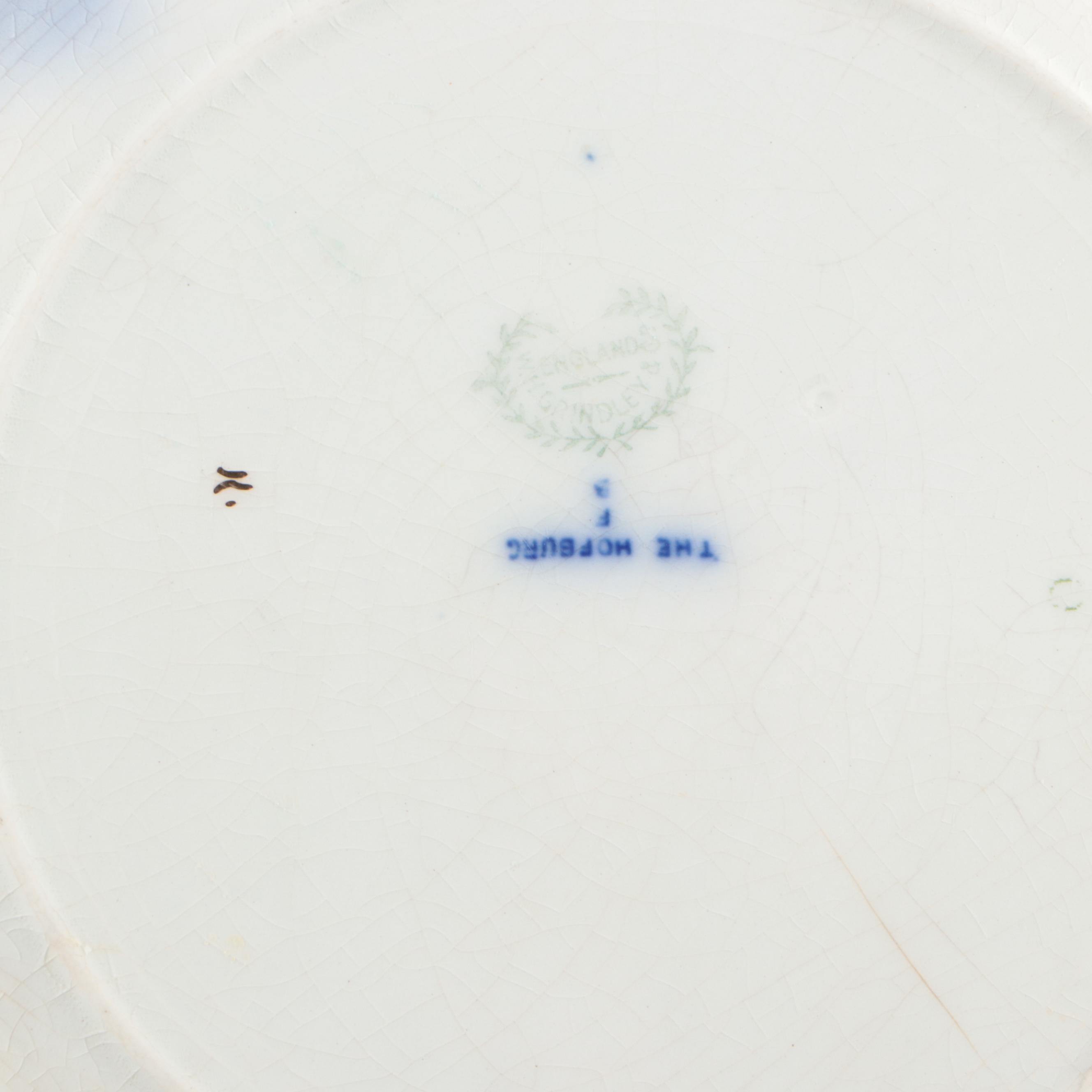 Johnson Bros., Grindley, Wood & Son Flow Blue with Russian Gzhel Dinnerware