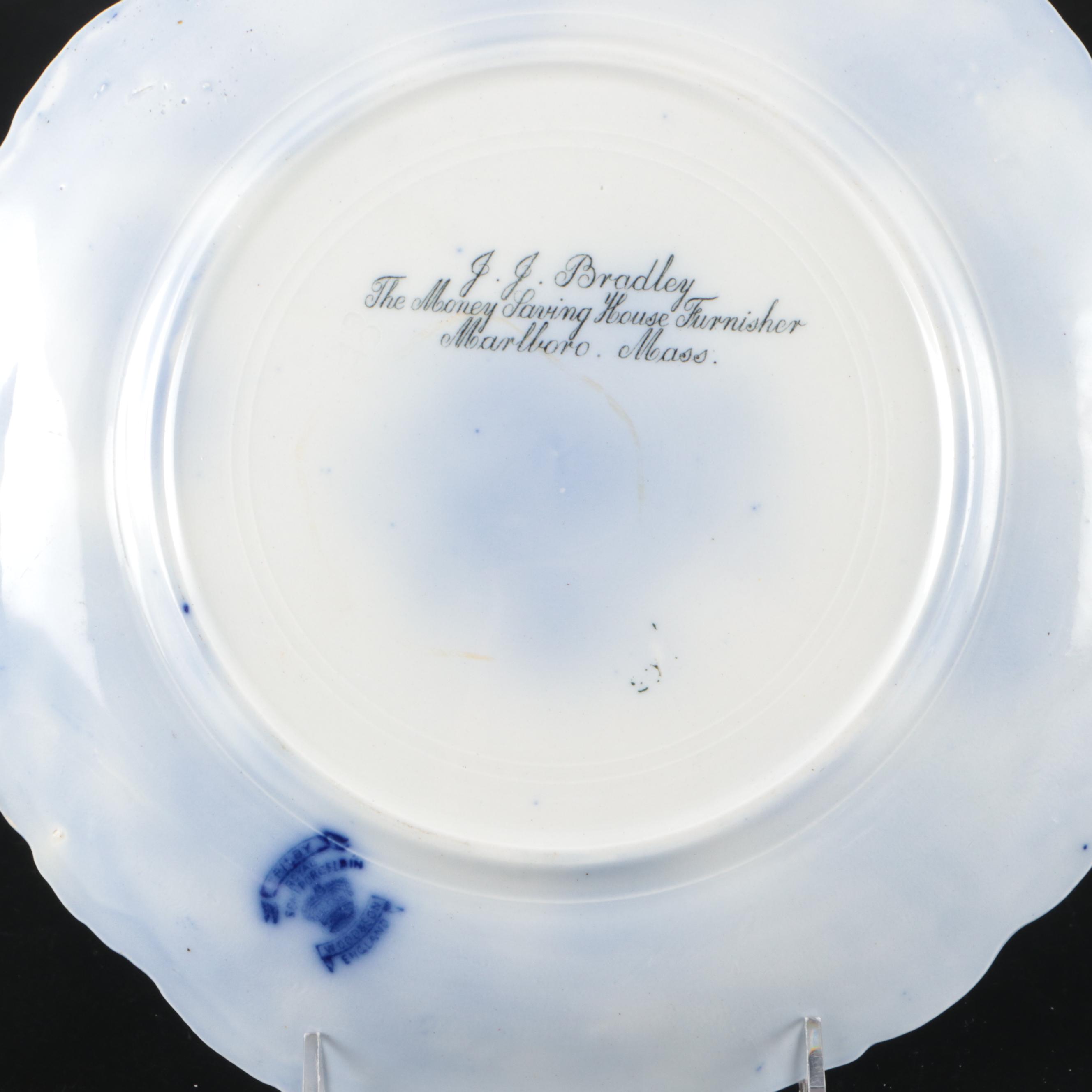 Johnson Bros., Grindley, Wood & Son Flow Blue with Russian Gzhel Dinnerware