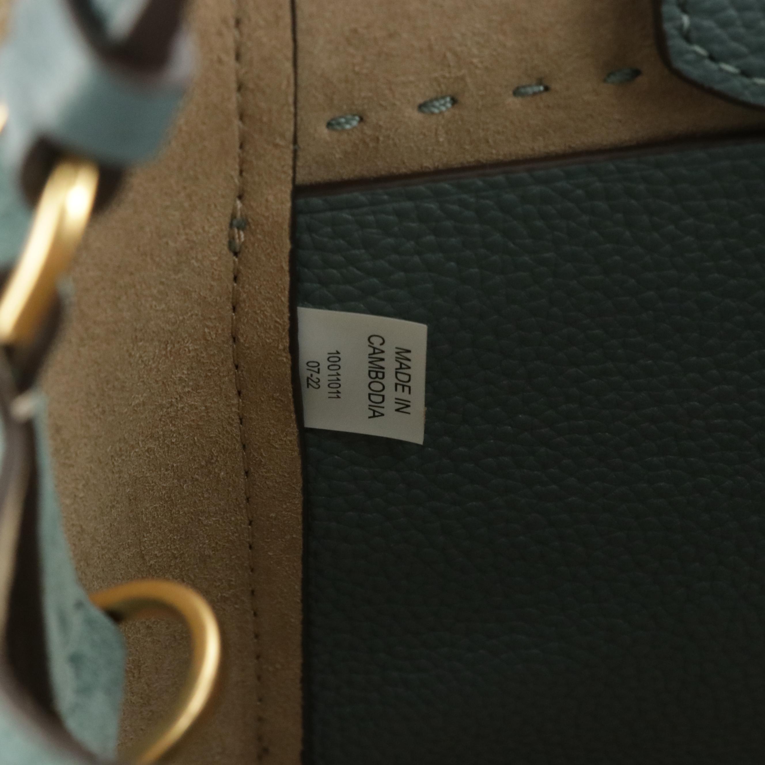 Tory Burch Small McGraw Two-Way Bucket Bag in Arctic Blue Leather & Suede w/ Tag