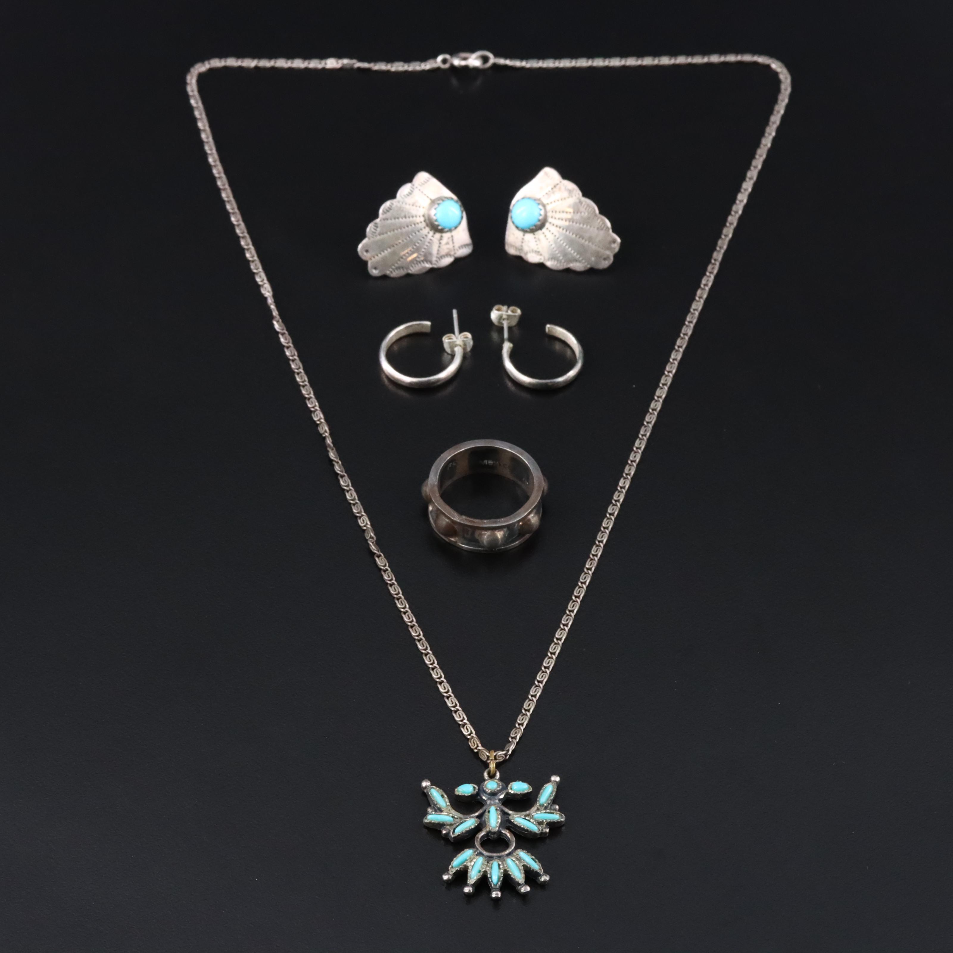 Jewelry Collection Including Sterling and Turquoise