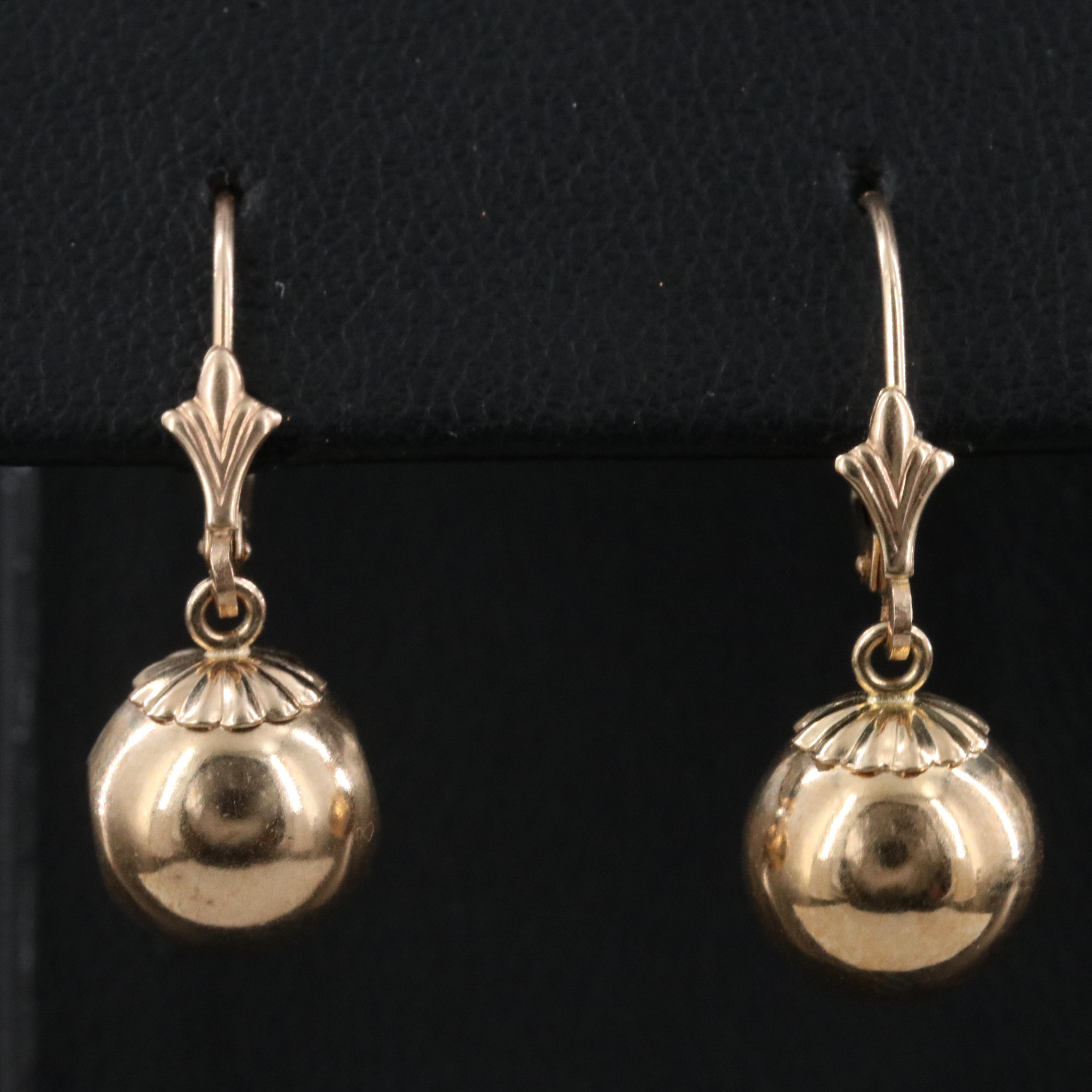 14K Bead Earrings
