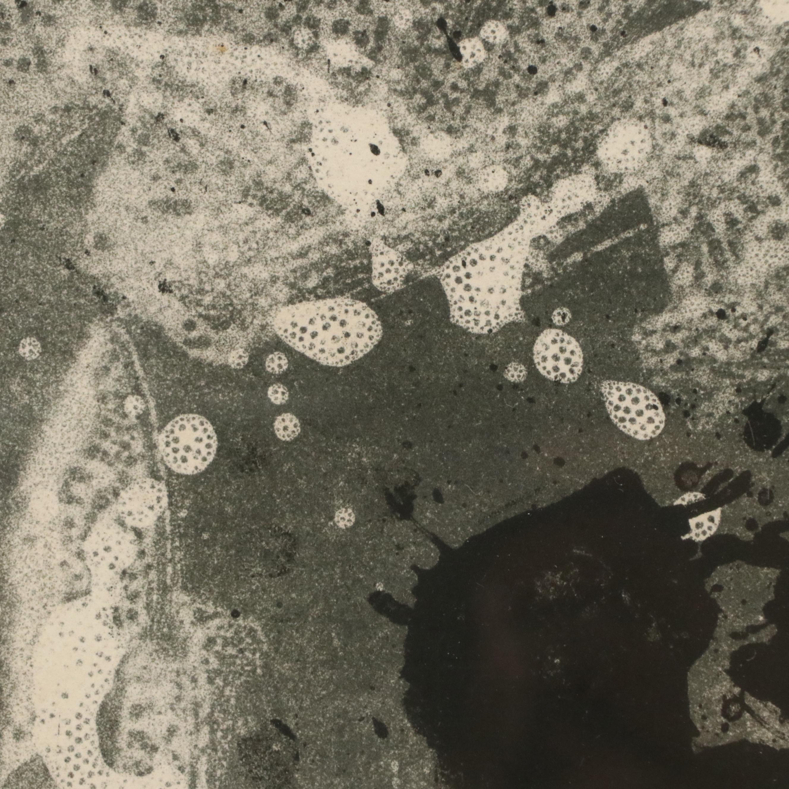 Adja Yunkers Abstract Color Lithograph "Salt V," 1960