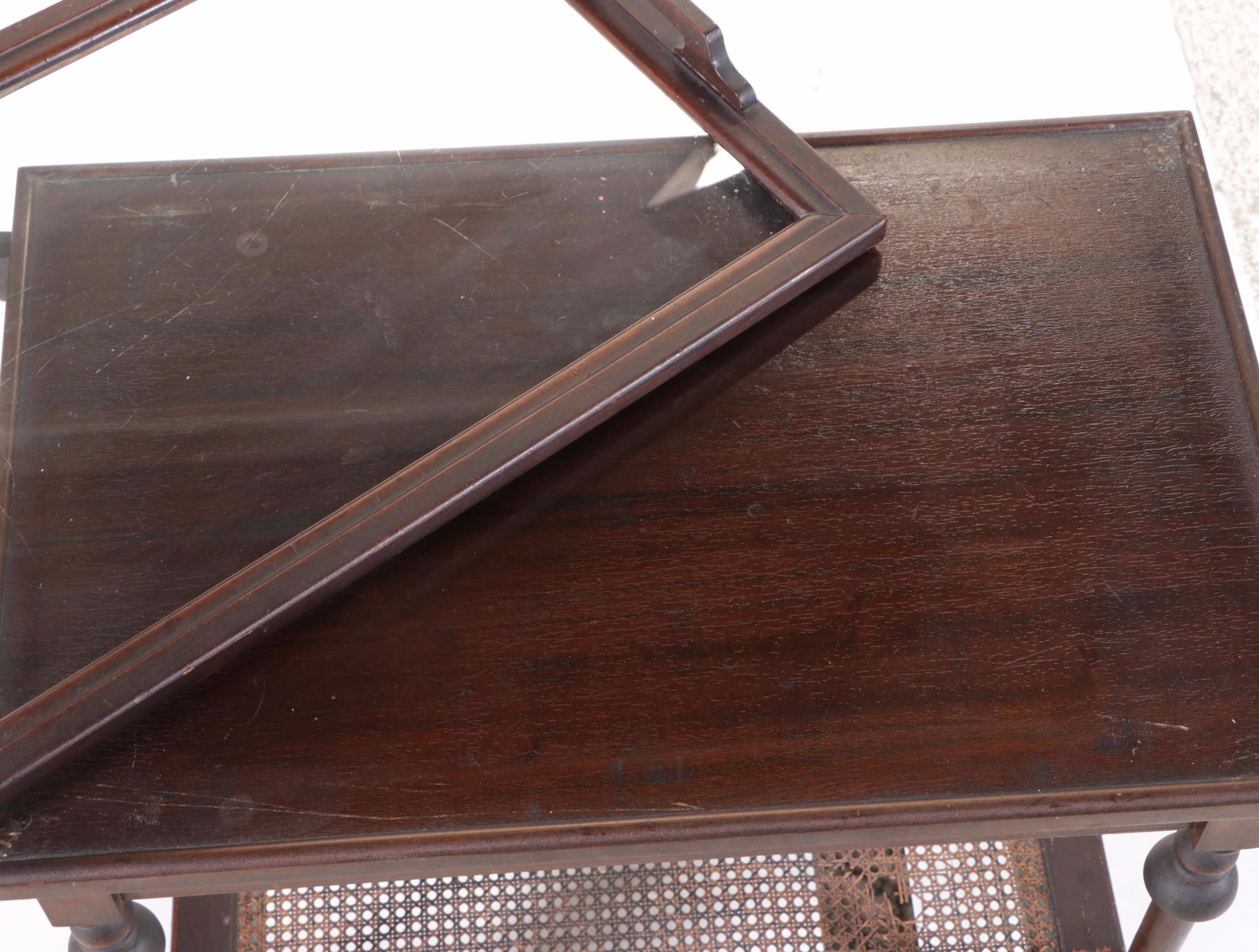 Antique Mahogany Beverage Cart, Early 20th Century