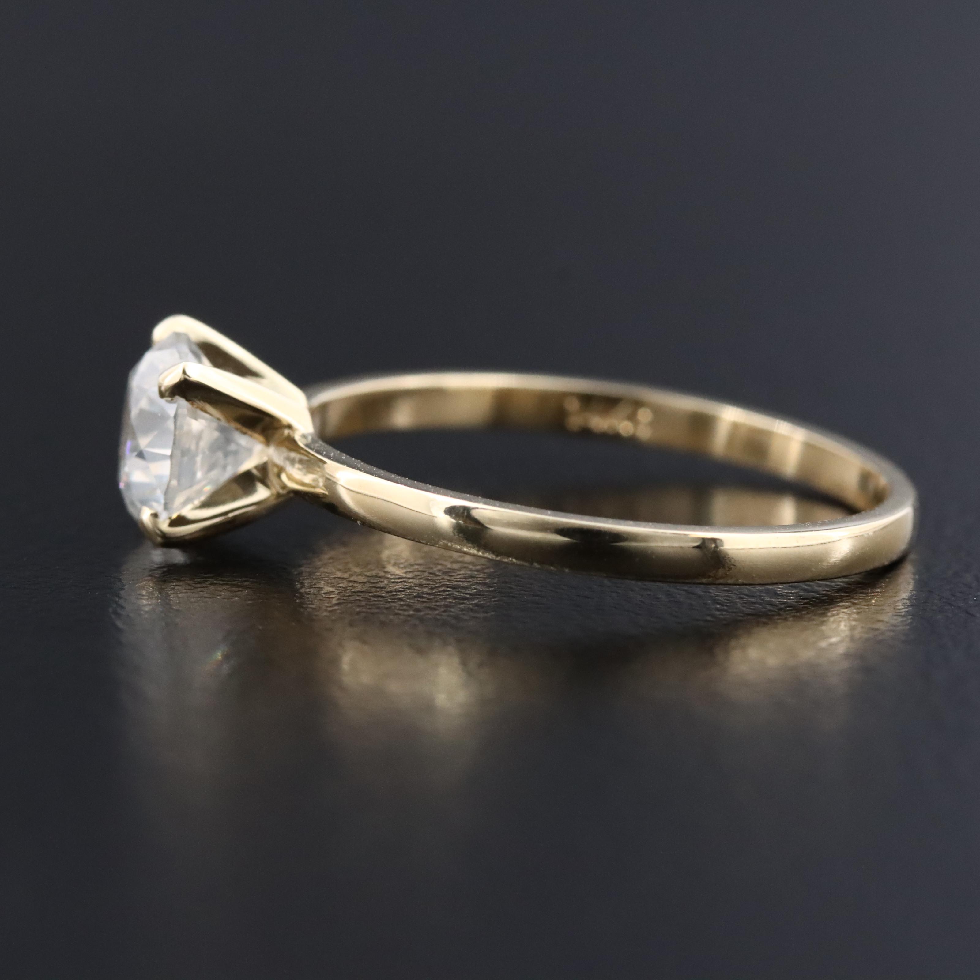 14K 1.00 CT Diamond Solitaire Ring with IGI Jewelry Report