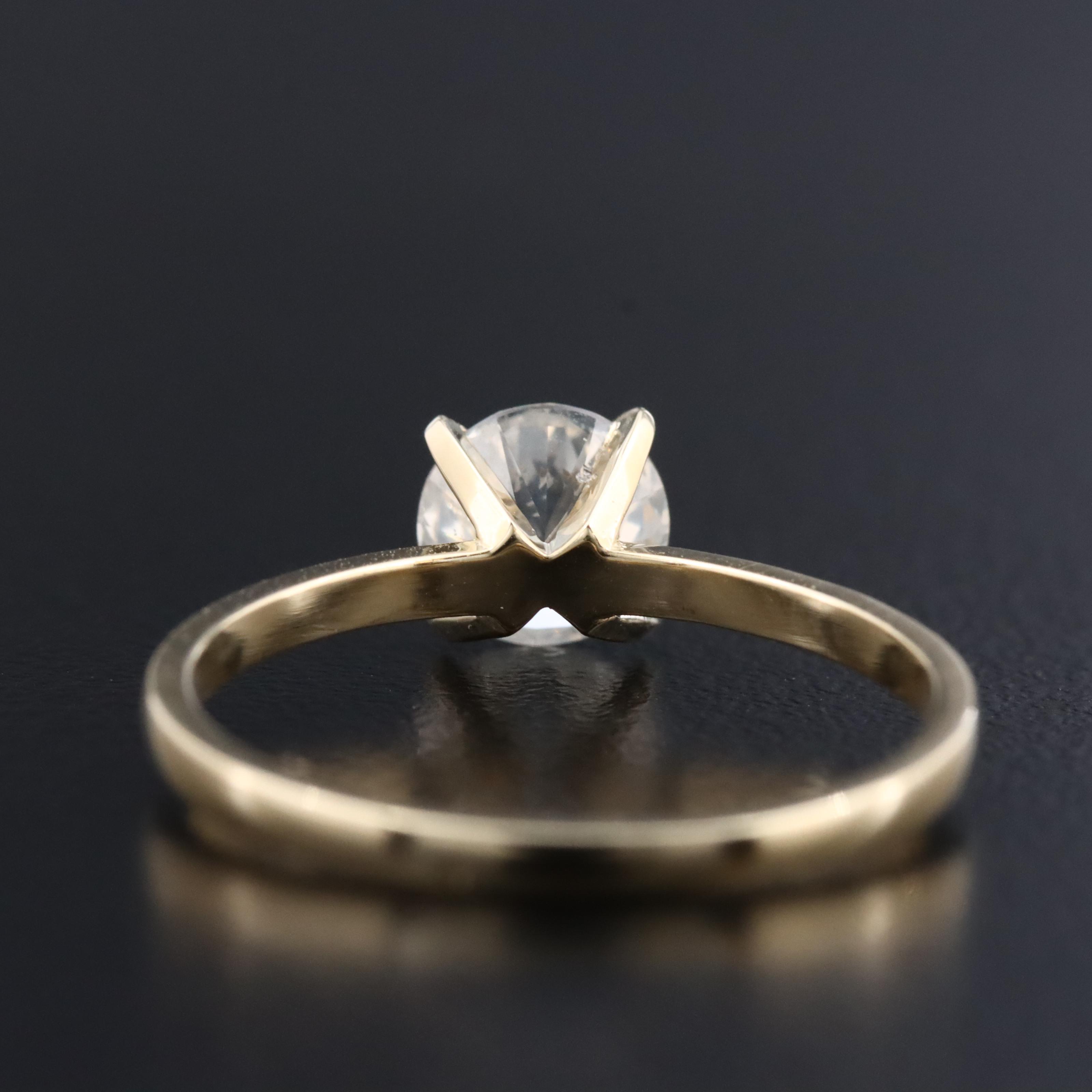 14K 1.00 CT Diamond Solitaire Ring with IGI Jewelry Report