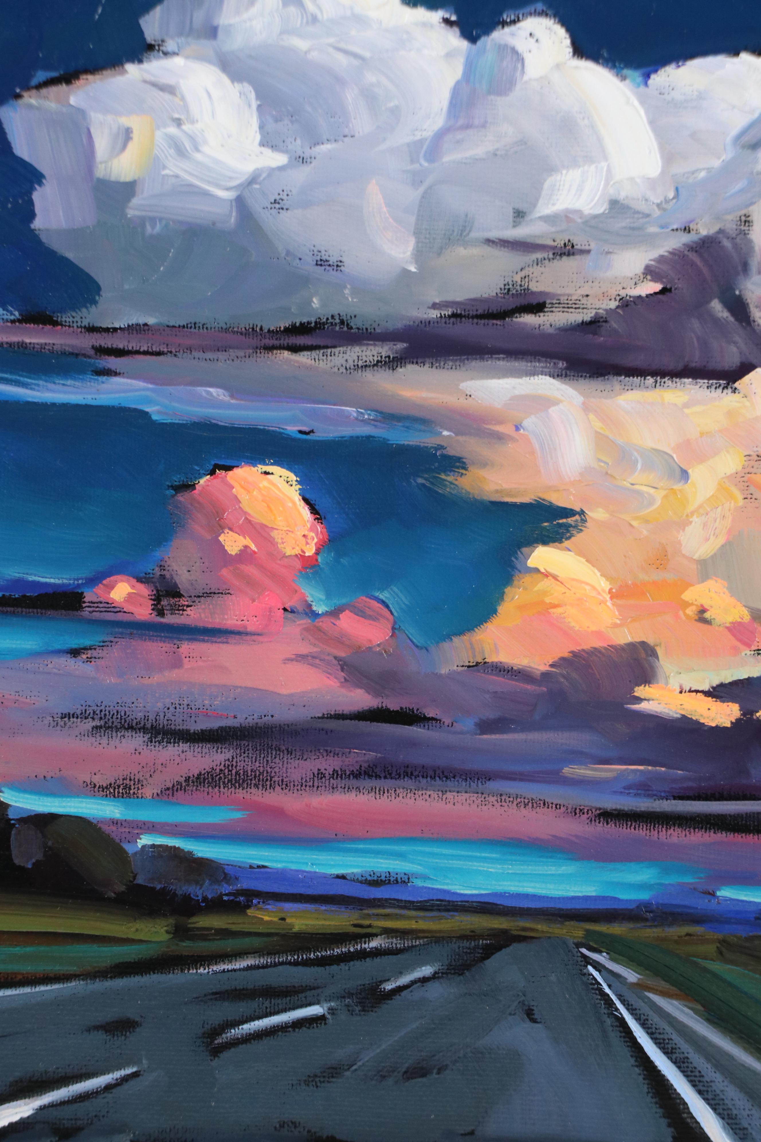 William Hawkins Sunset Landscape Oil Painting, 21st Century