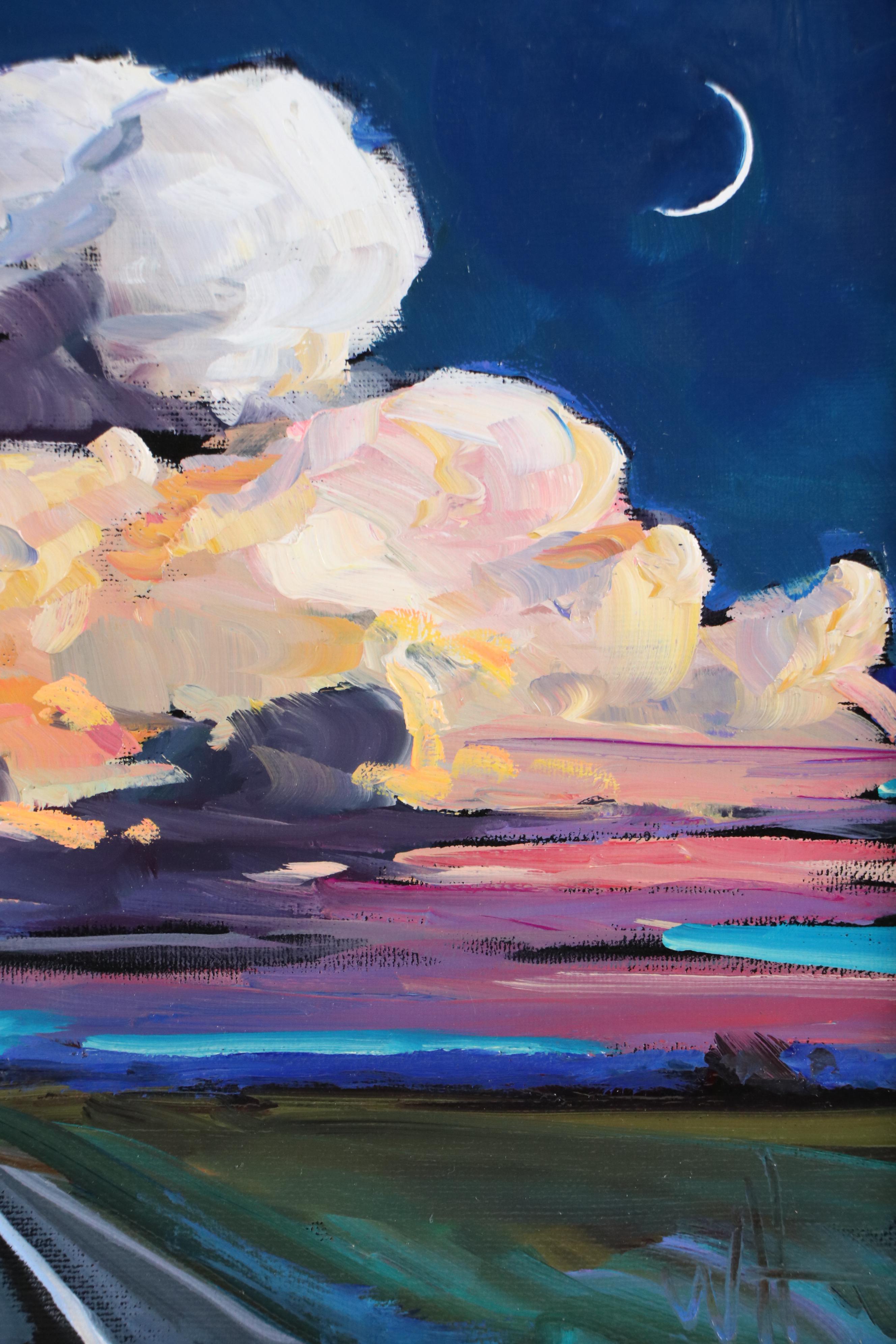William Hawkins Sunset Landscape Oil Painting, 21st Century
