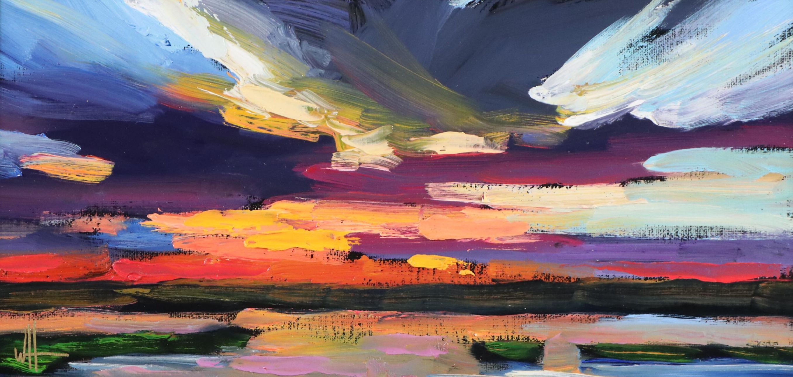 William Hawkins Sunset Landscape Oil Painting, 2025