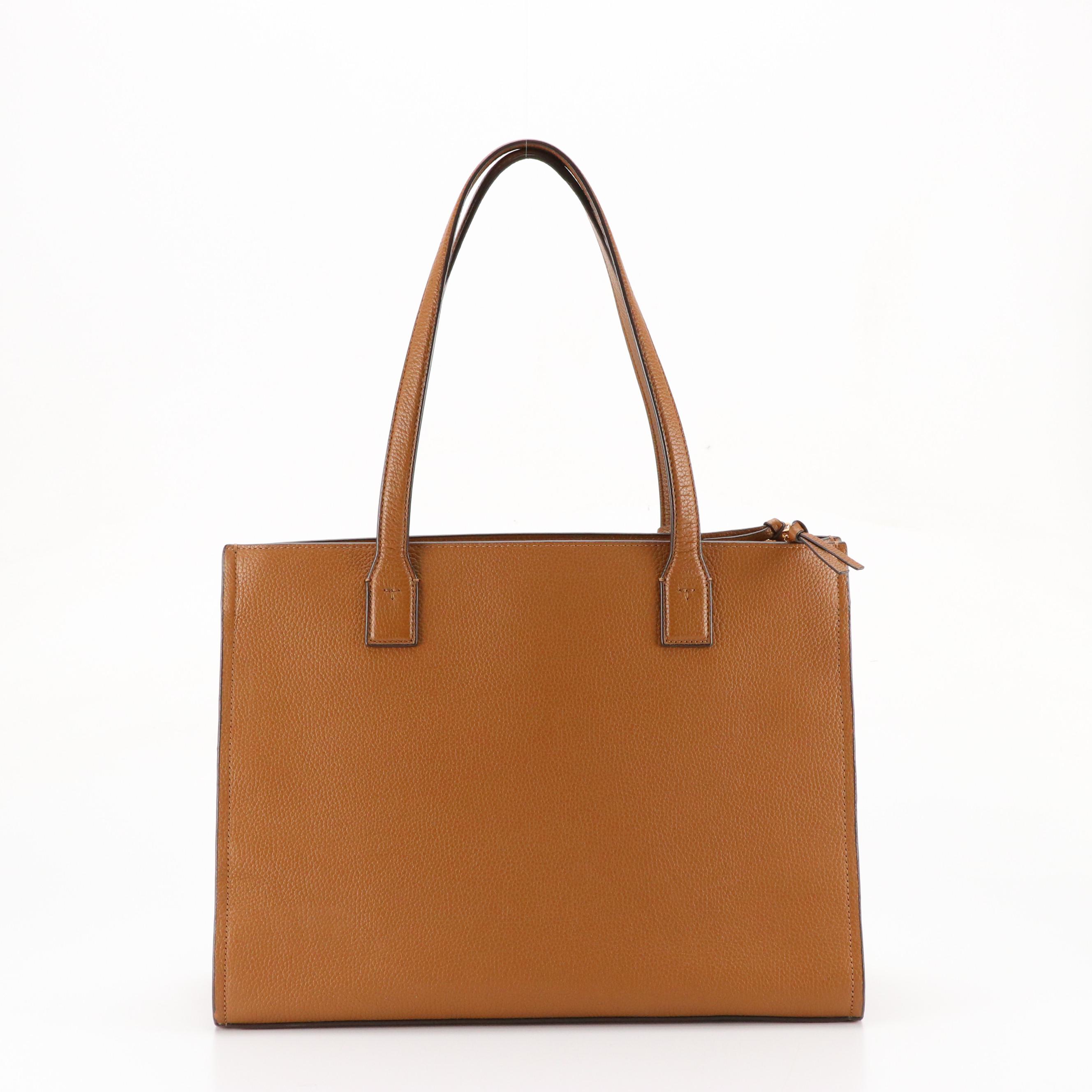 Tory Burch Thea Tote in Moose Brown Leather, With Tag