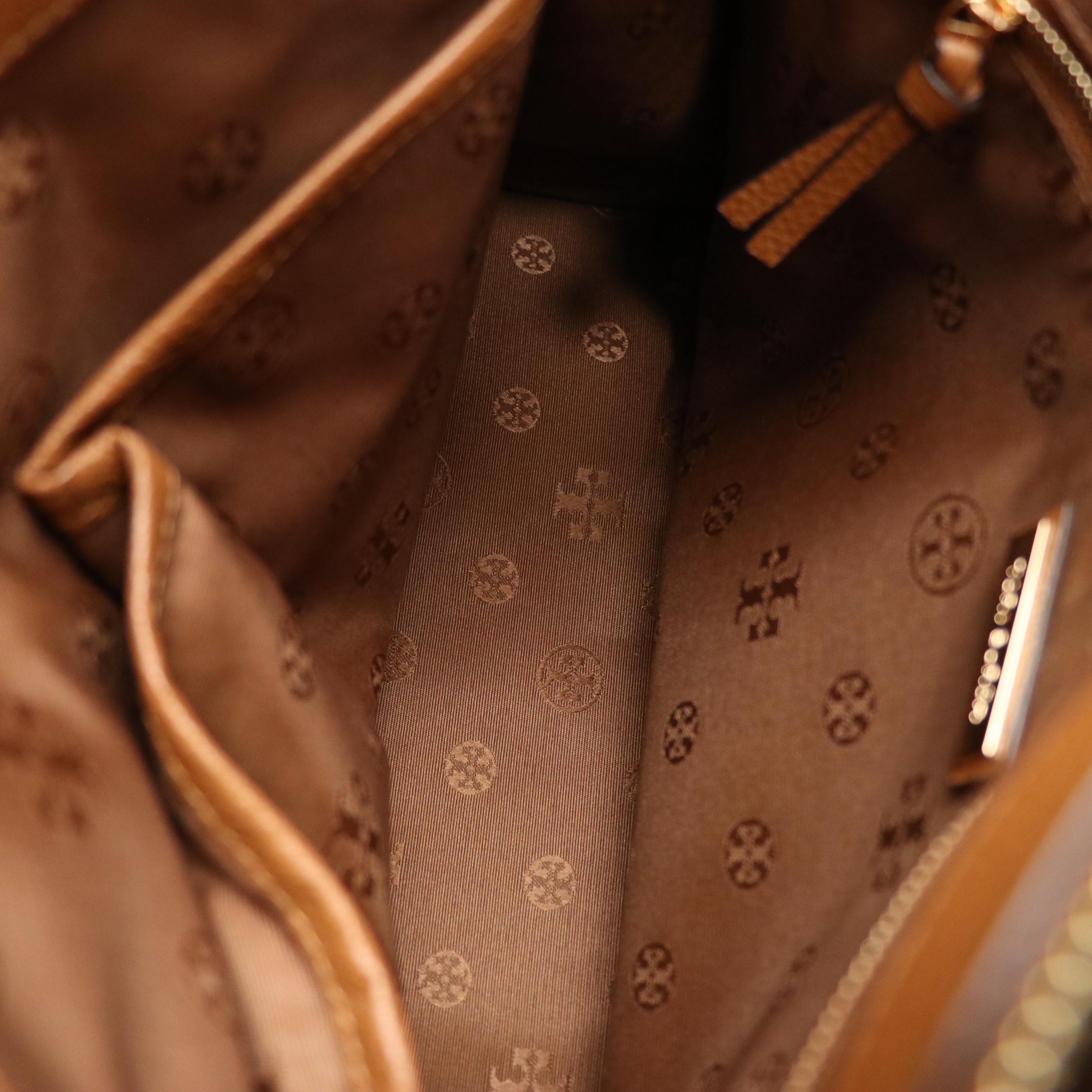 Tory Burch Thea Tote in Moose Brown Leather, With Tag