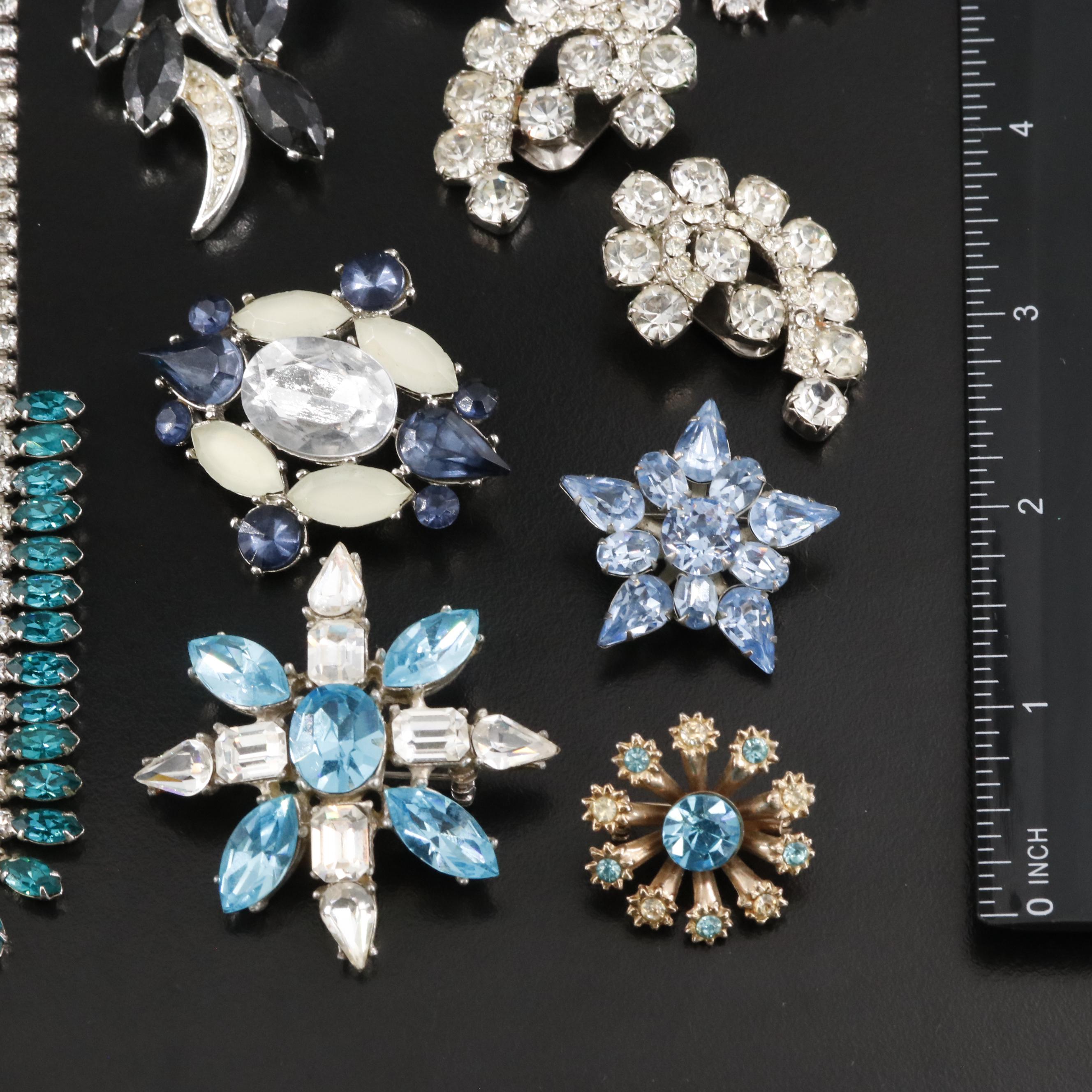 B. David Rhinestone Necklace Featured in Vintage Jewelry