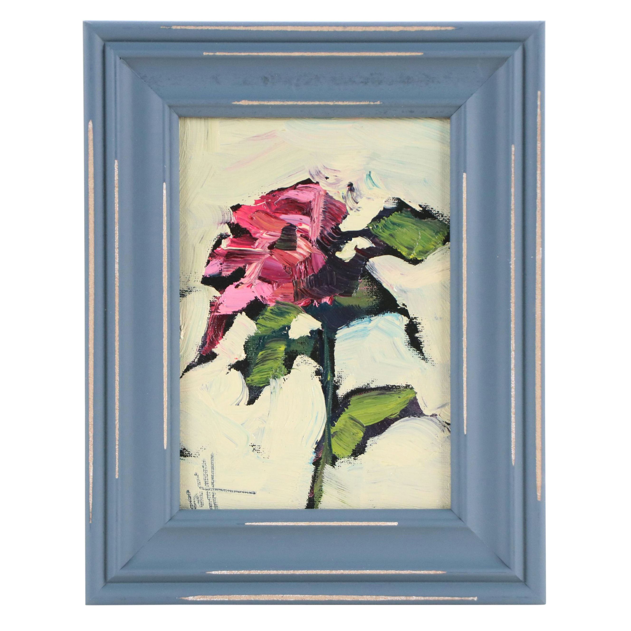 William Hawkins Floral Oil Painting, 21st Century