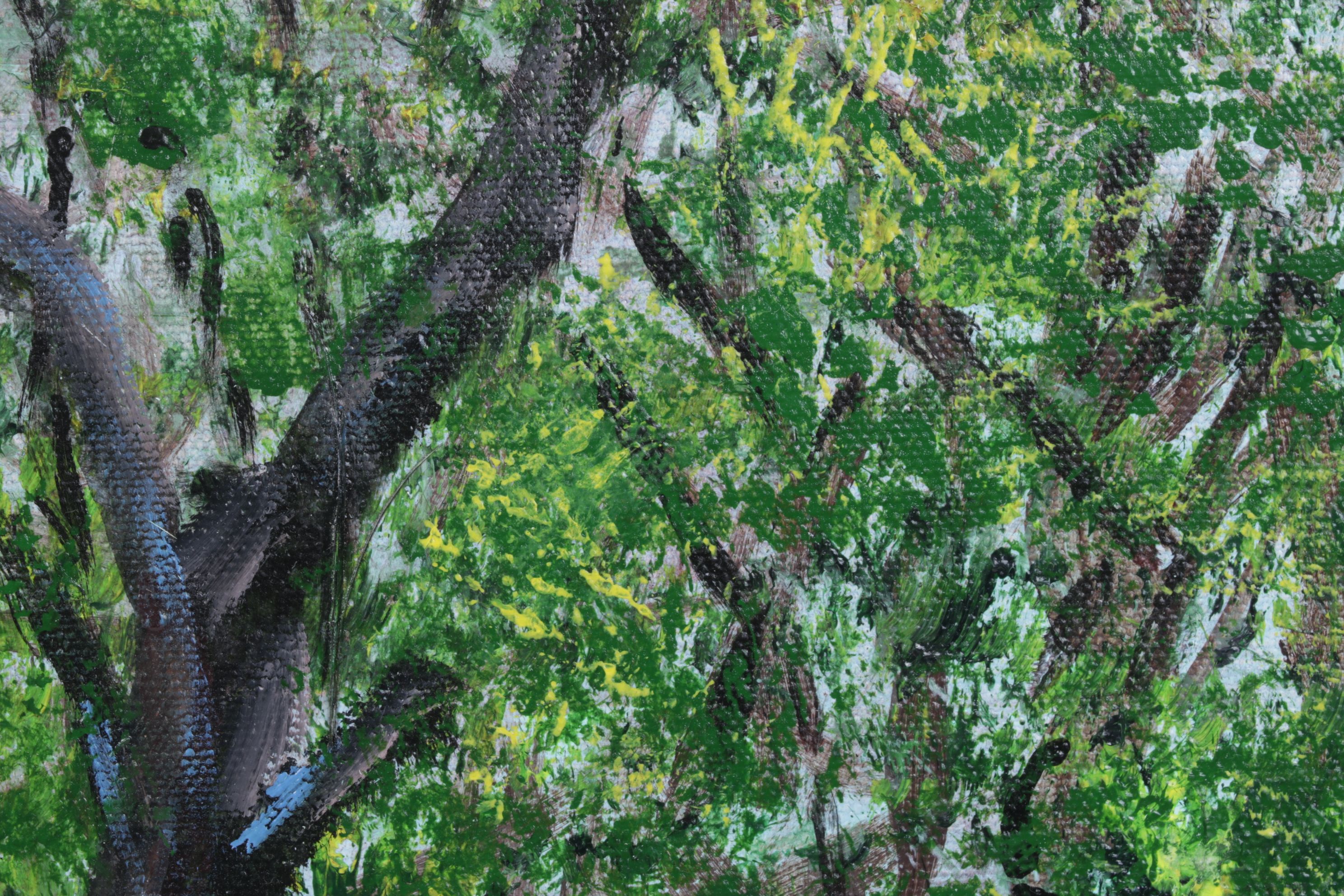 M. L. Welker Impressionist Acrylic Landscape Painting of a Forest Path