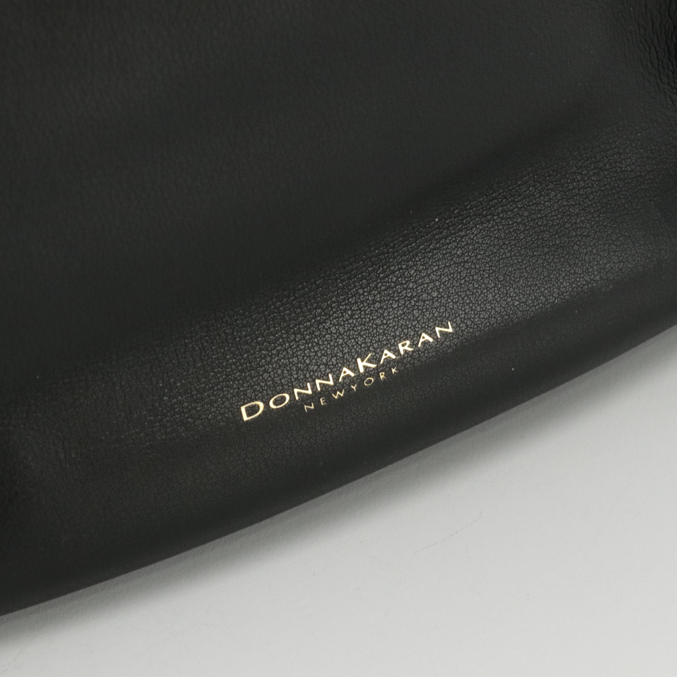 Donna Karan Chiffon Tote in Black Leather and Sag Harbor Leather Shoulder Bag