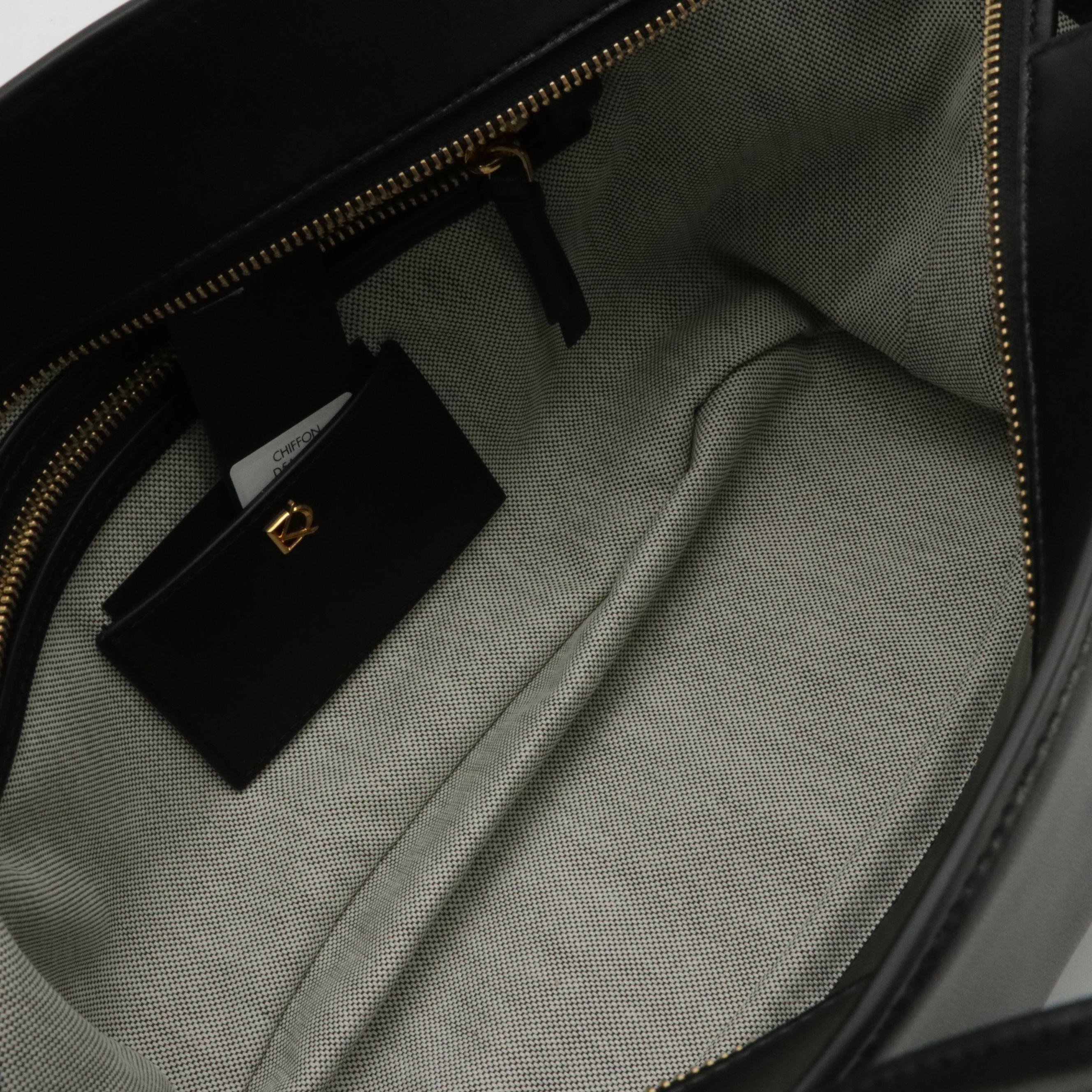 Donna Karan Chiffon Tote in Black Leather and Sag Harbor Leather Shoulder Bag