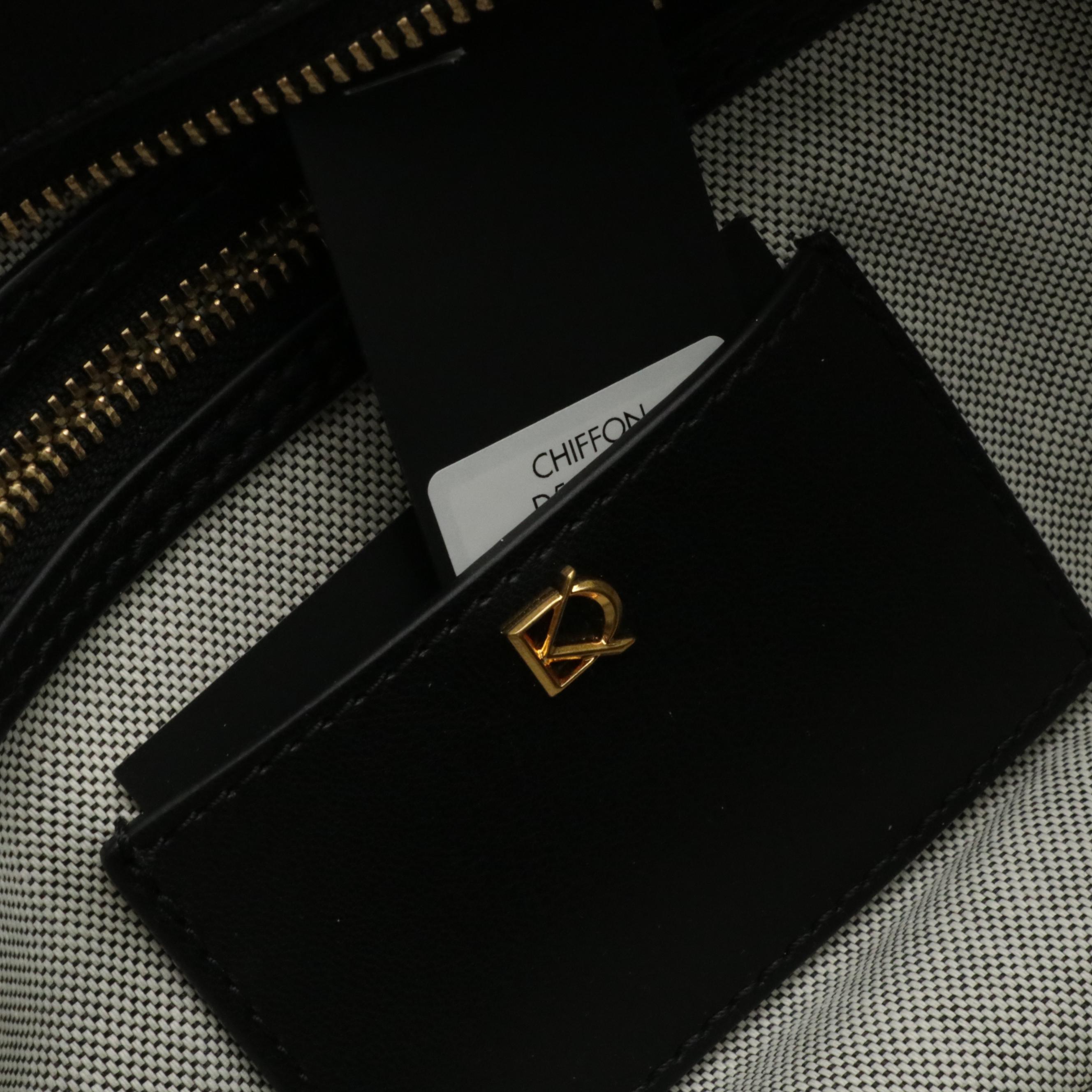 Donna Karan Chiffon Tote in Black Leather and Sag Harbor Leather Shoulder Bag