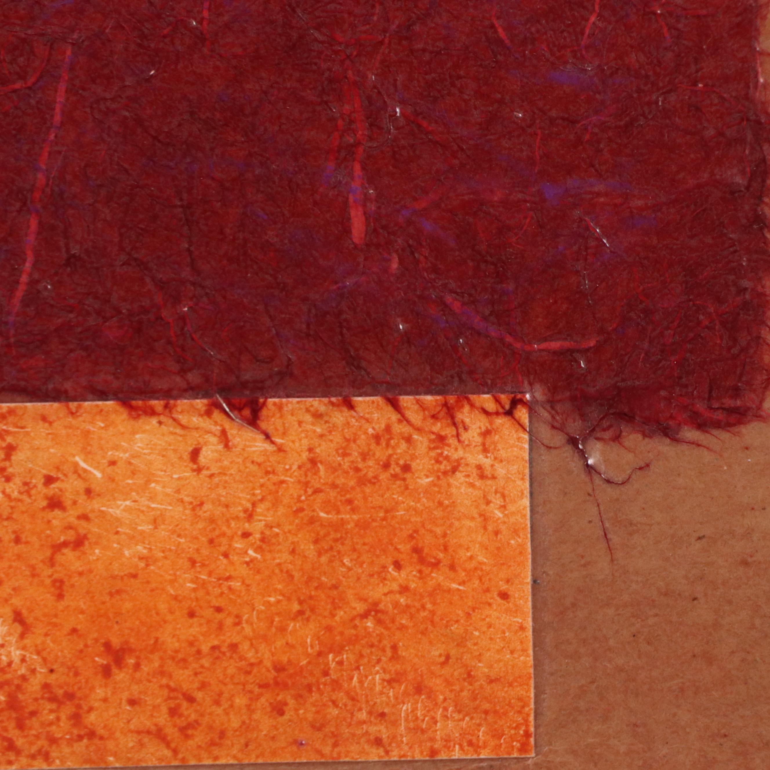 Salvator J. Ingrassia Drawing With Collage "Stone Fruit II," Late 20th Century