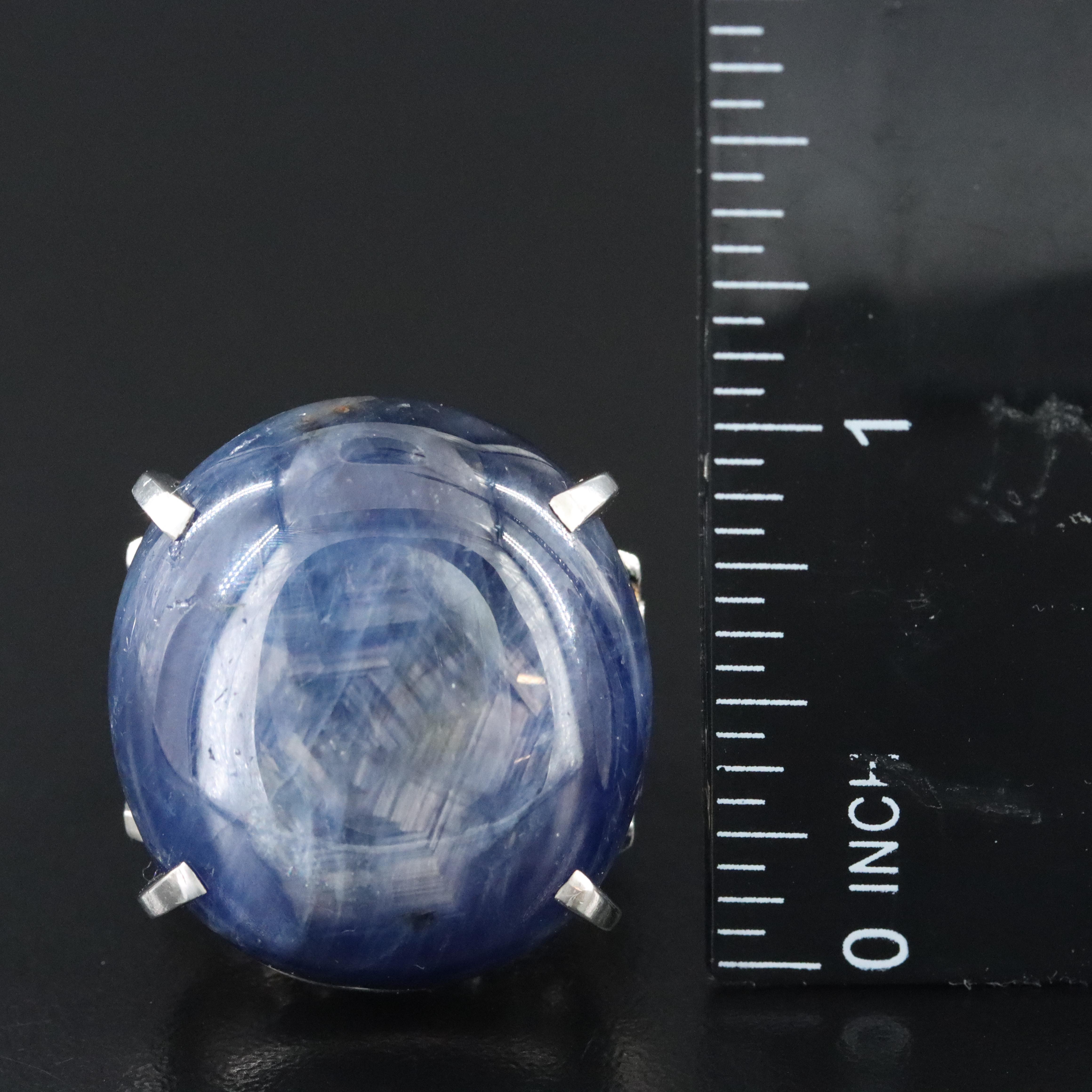 Platinum 79.18 CT Sapphire Ring