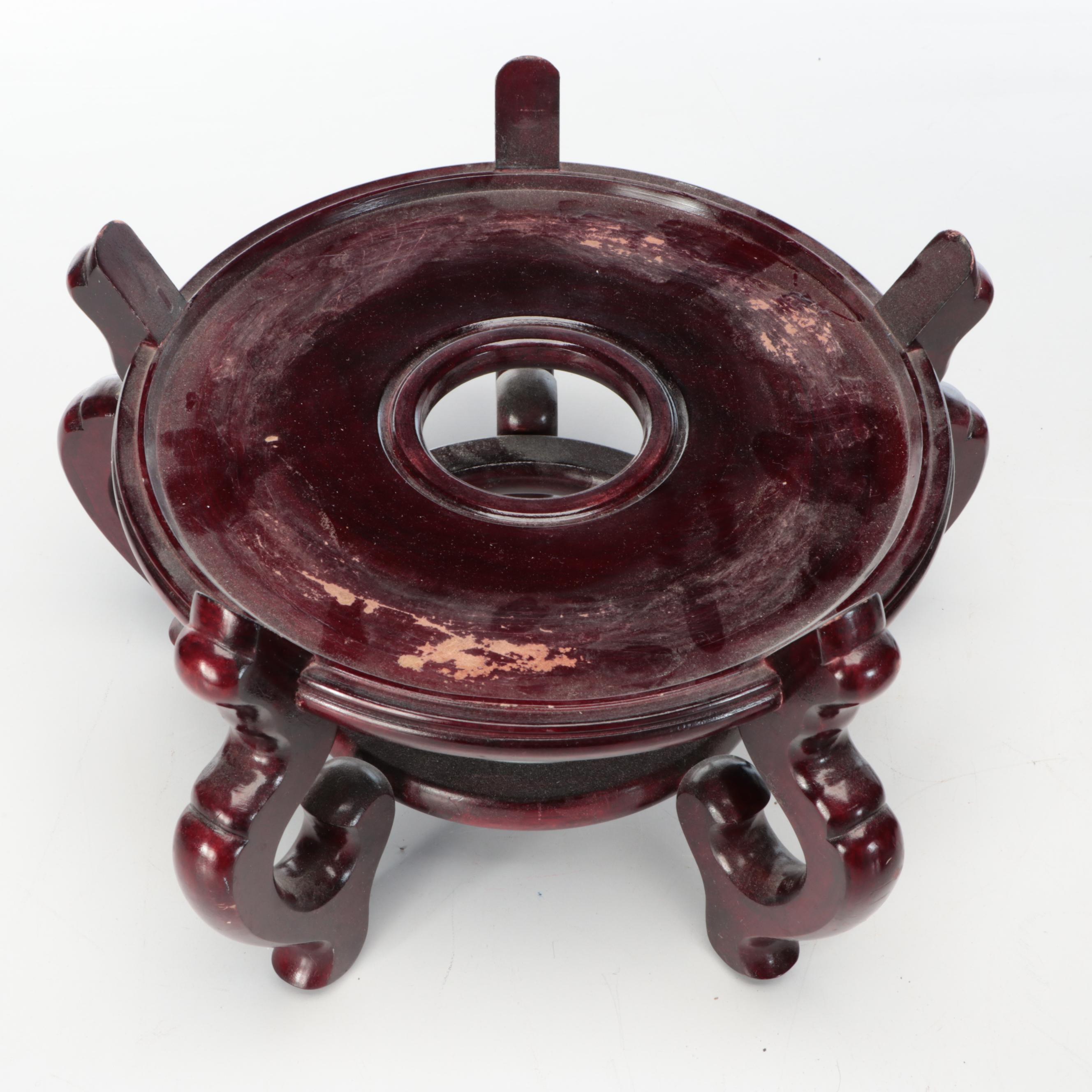 Chinese Style Rosewood Finish Plant Stands