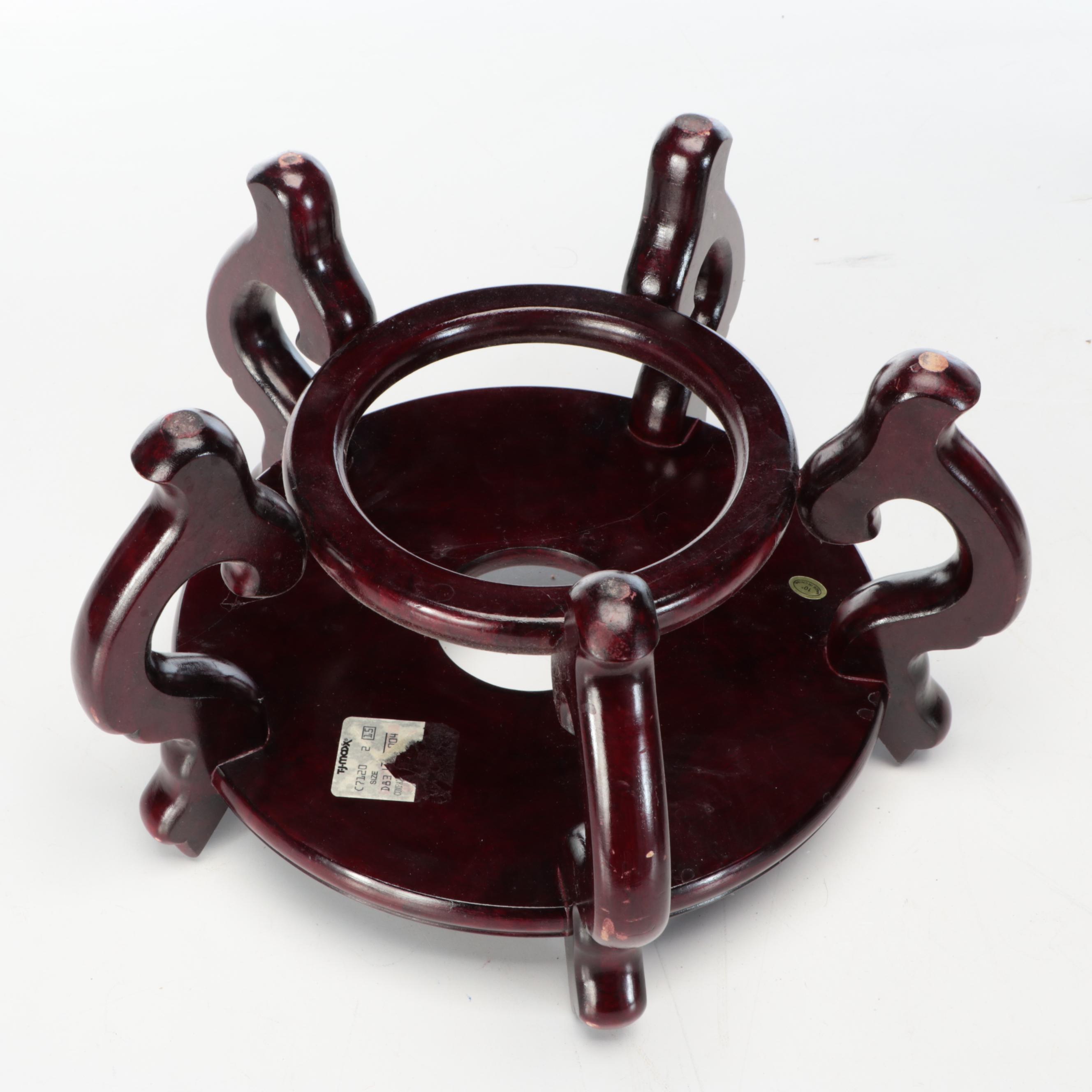 Chinese Style Rosewood Finish Plant Stands
