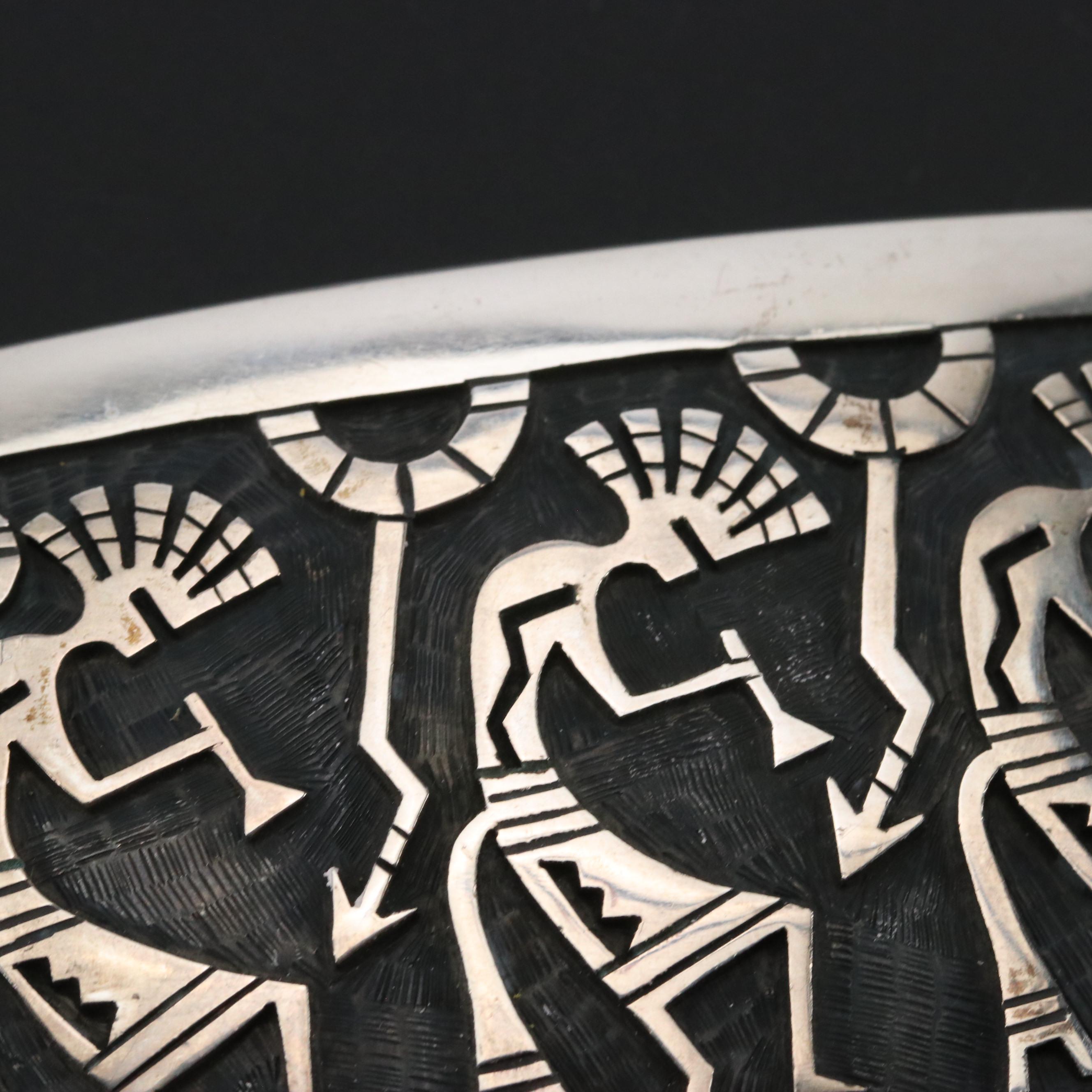 Verden Mansfield Vintage Sterling Silver Kokopelli Belt Buckle