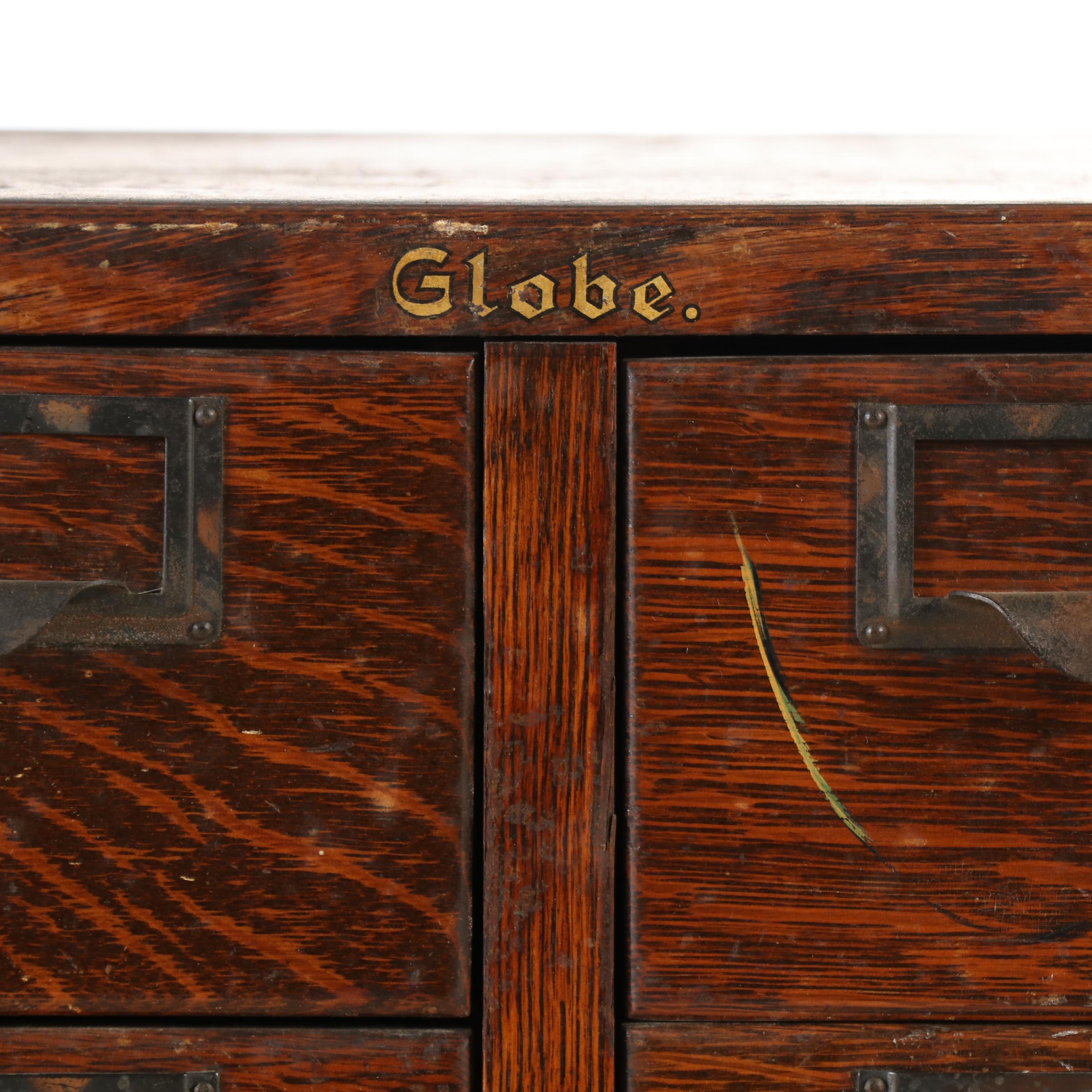 Globe Quartersawn Oak Index File/End Table