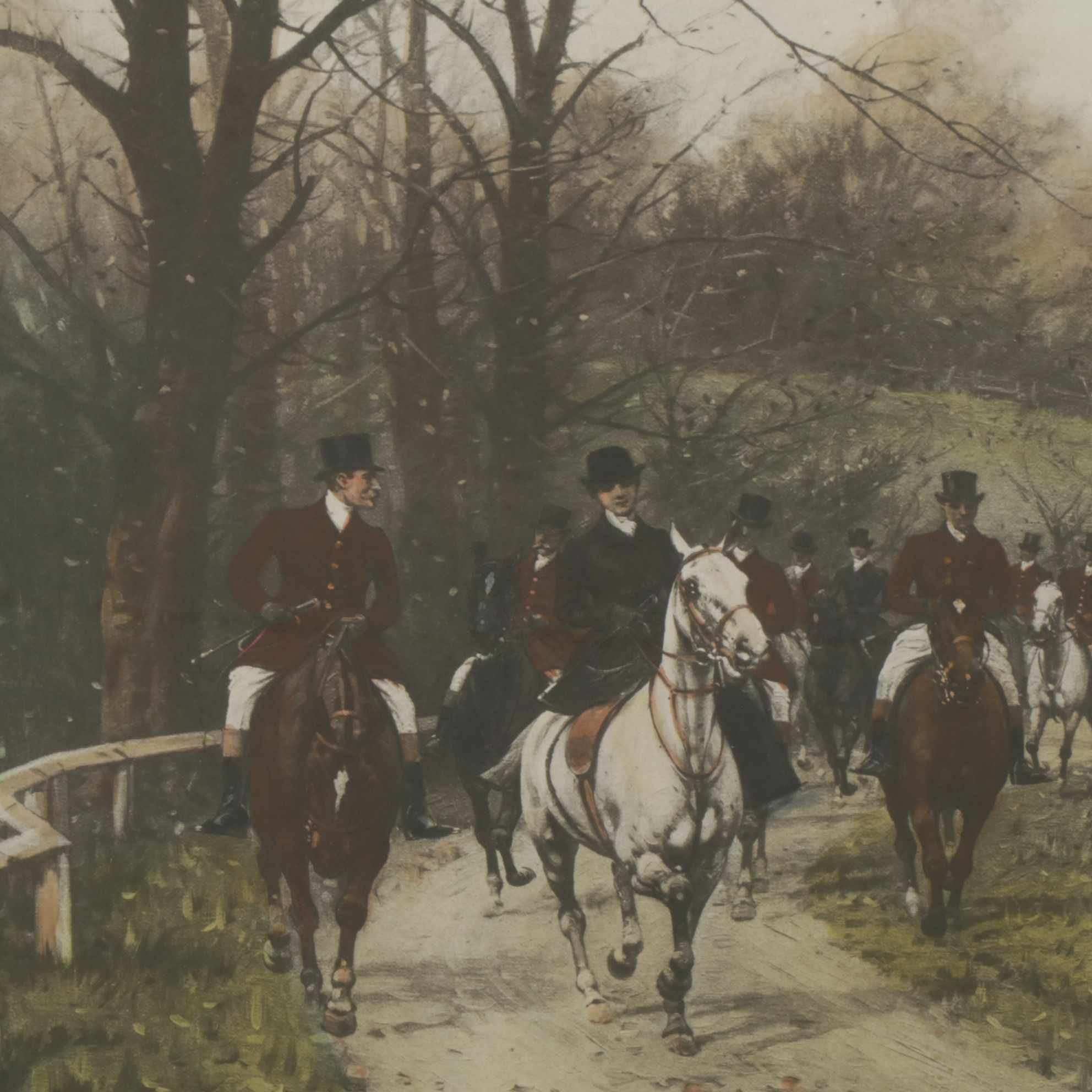 Hand-Colored Lithograph After George Wright "The First of November", 1905