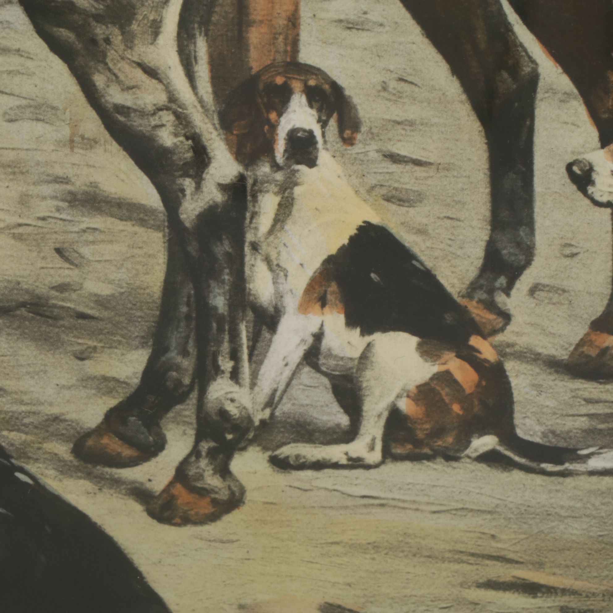 Hand-Colored Hunting Lithograph After George Wright "After a Good Day", 1905