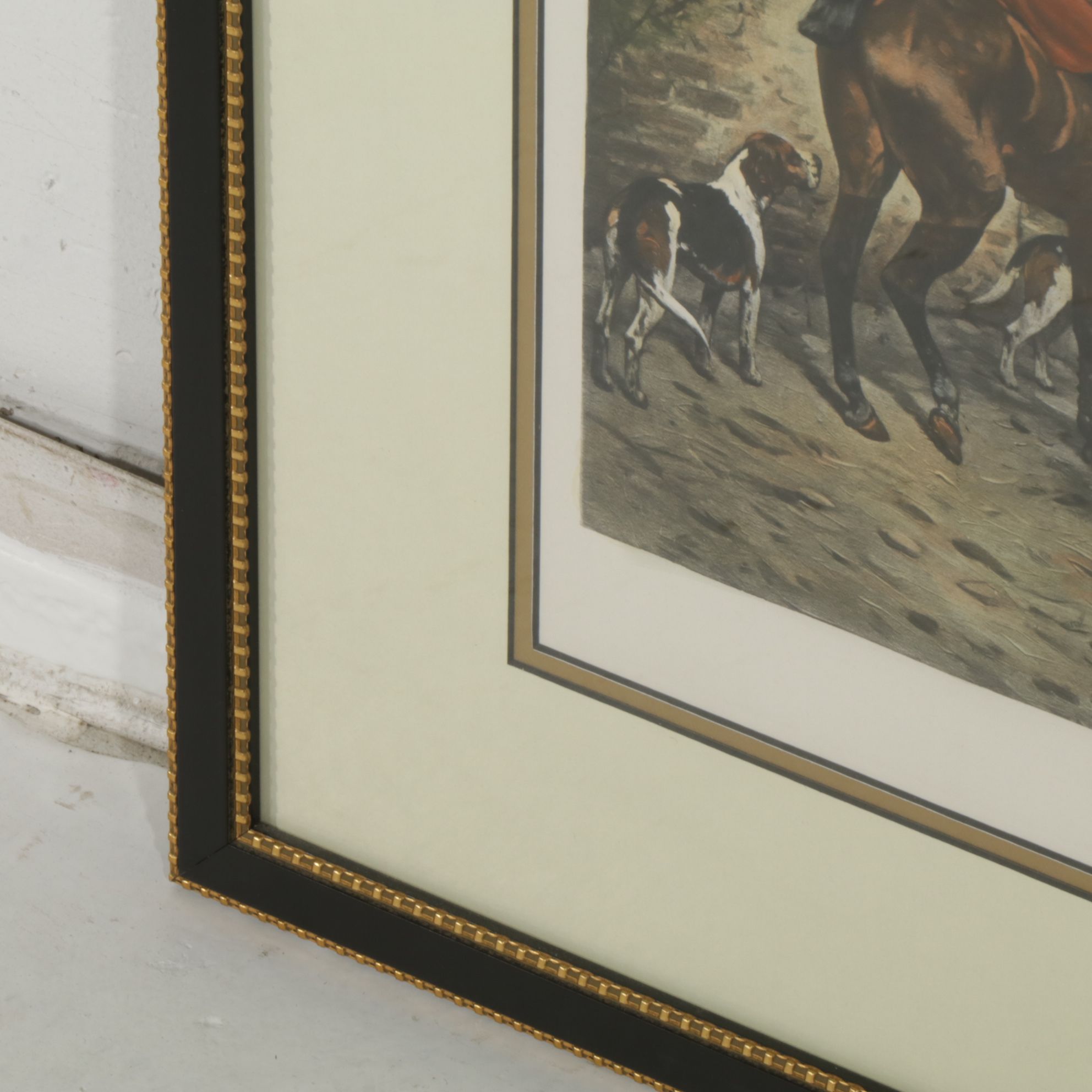 Hand-Colored Hunting Lithograph After George Wright "After a Good Day", 1905