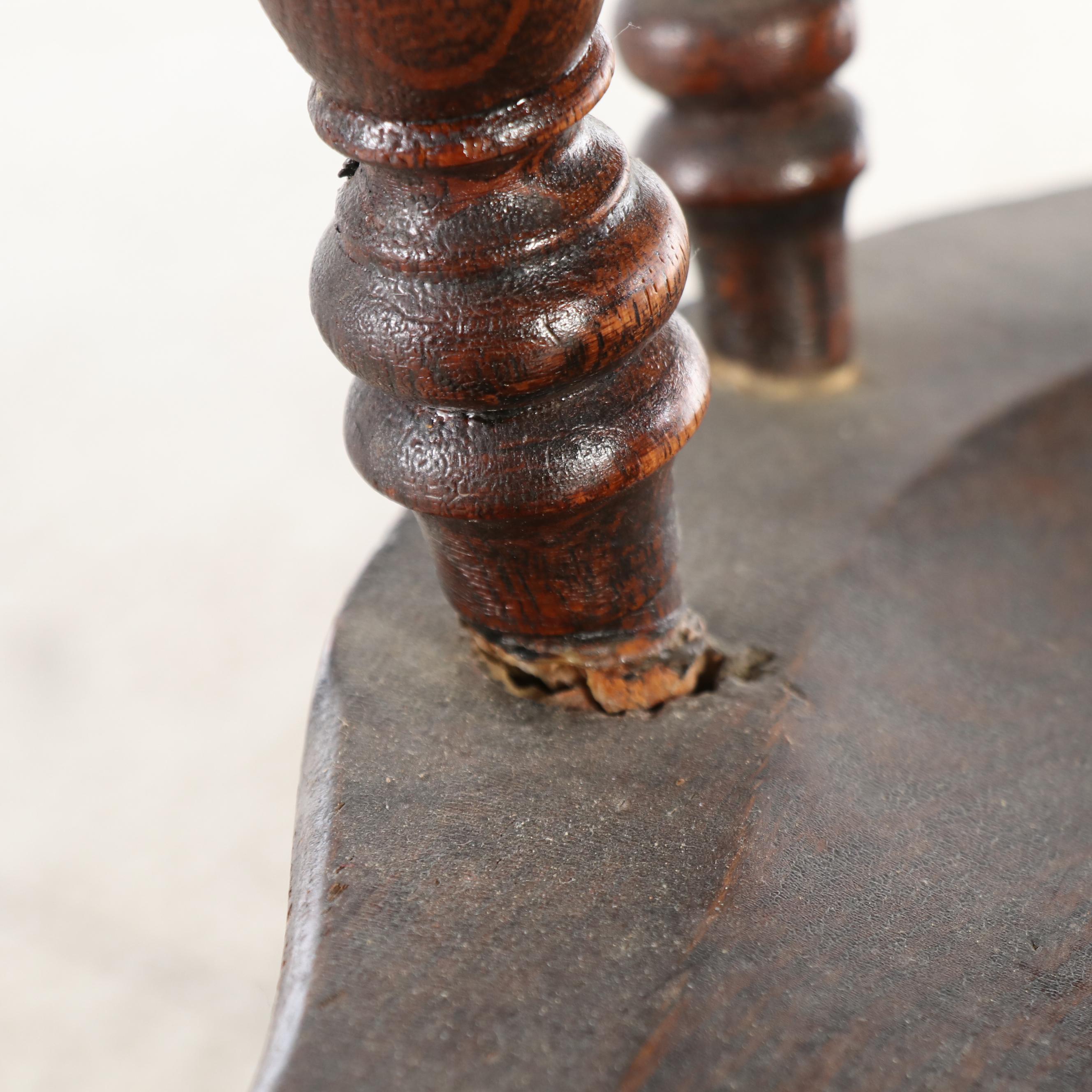 Colonial Revival Pressed Back Oak Rocking Chair, Early 20th Century