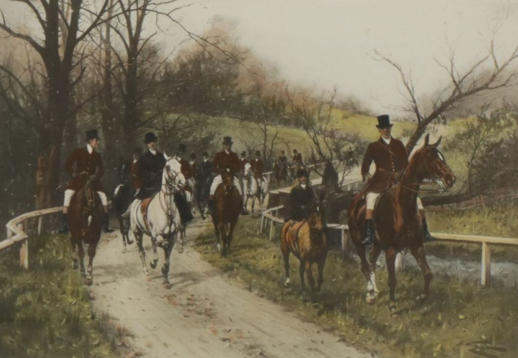 Hand-Colored Lithograph After George Wright "The First of November", 1905