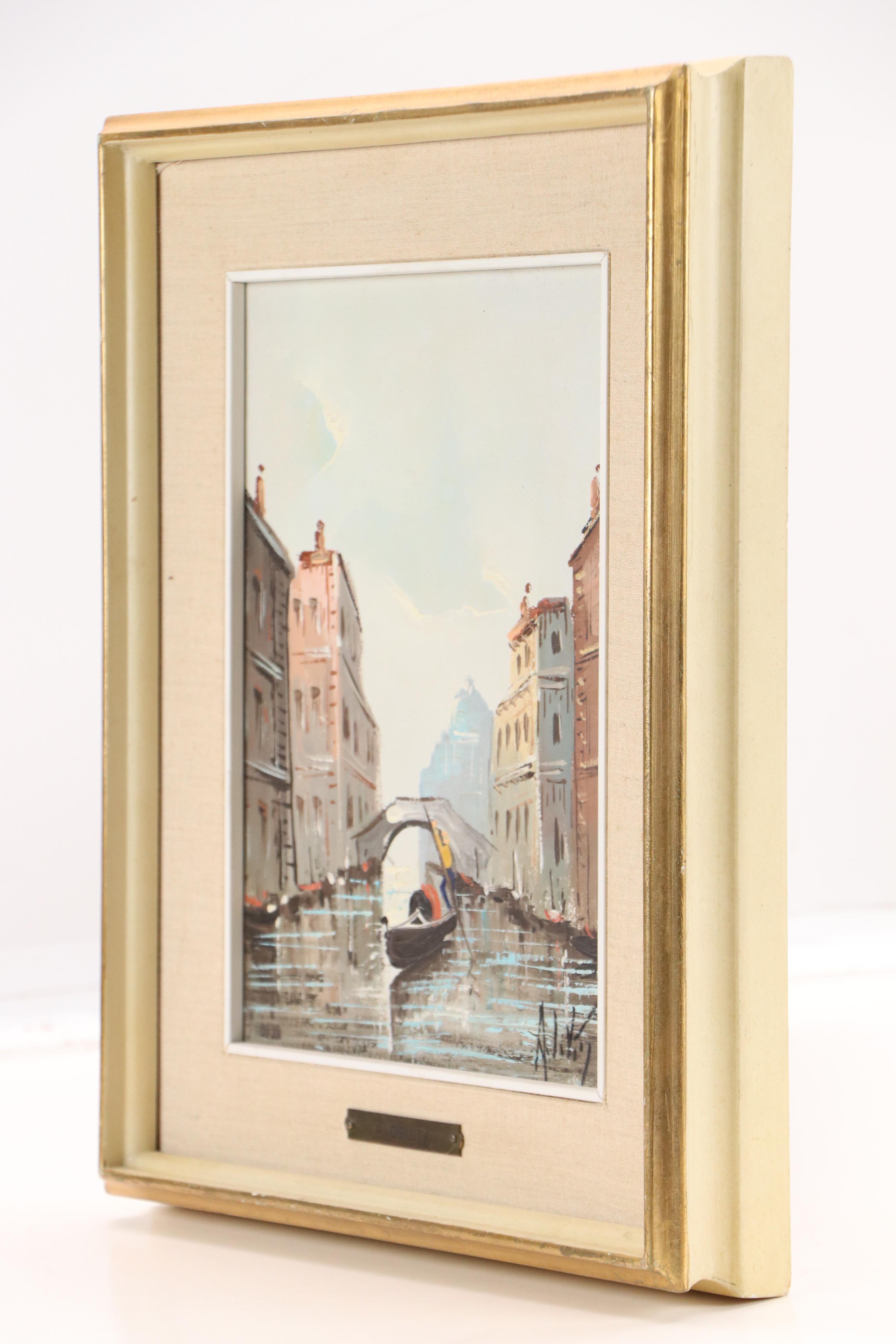 Antonio De Vity Venetian Canal Scene, Circa 1960